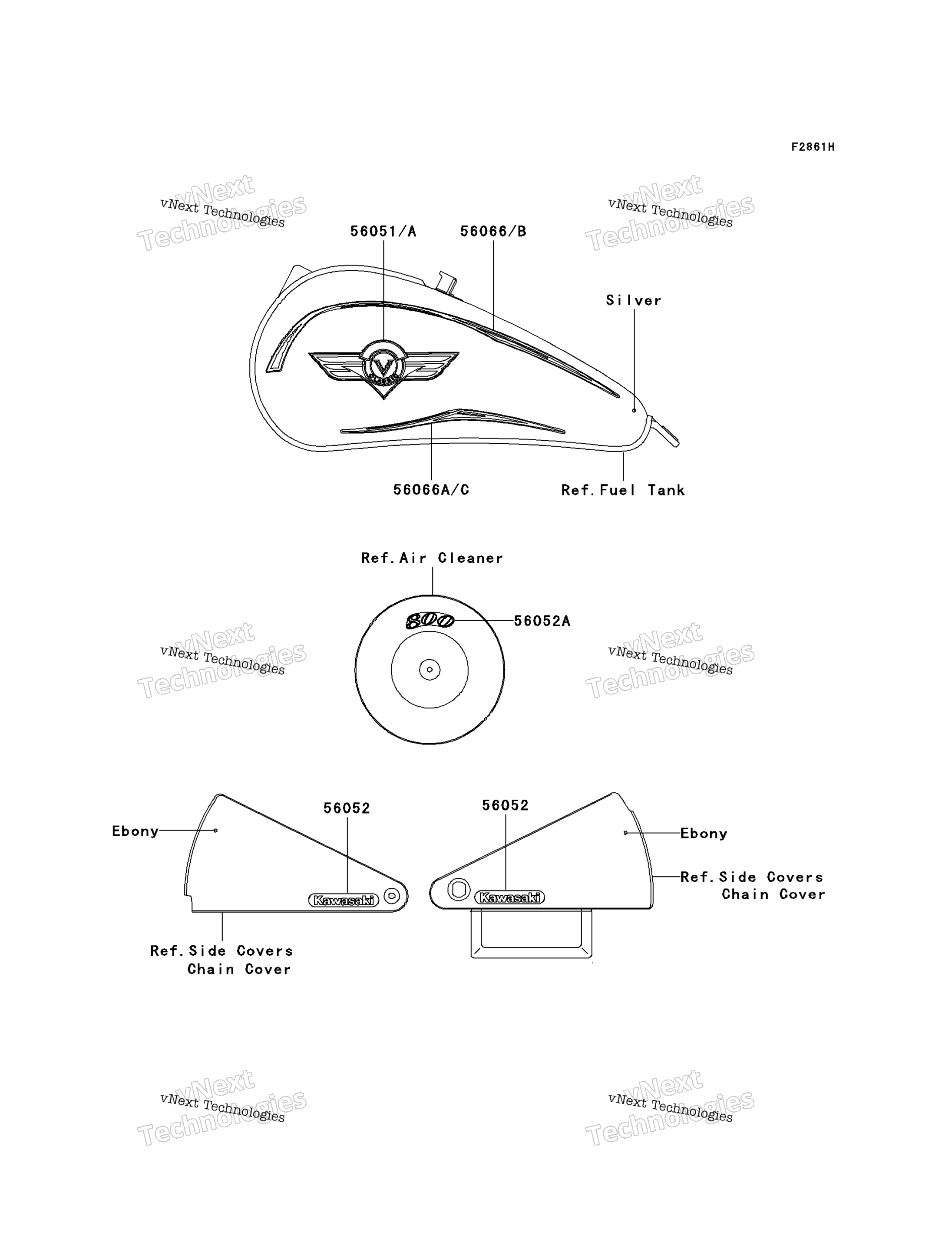 Наклейки (M.C.Silver)(Vn800-B9)(Us)