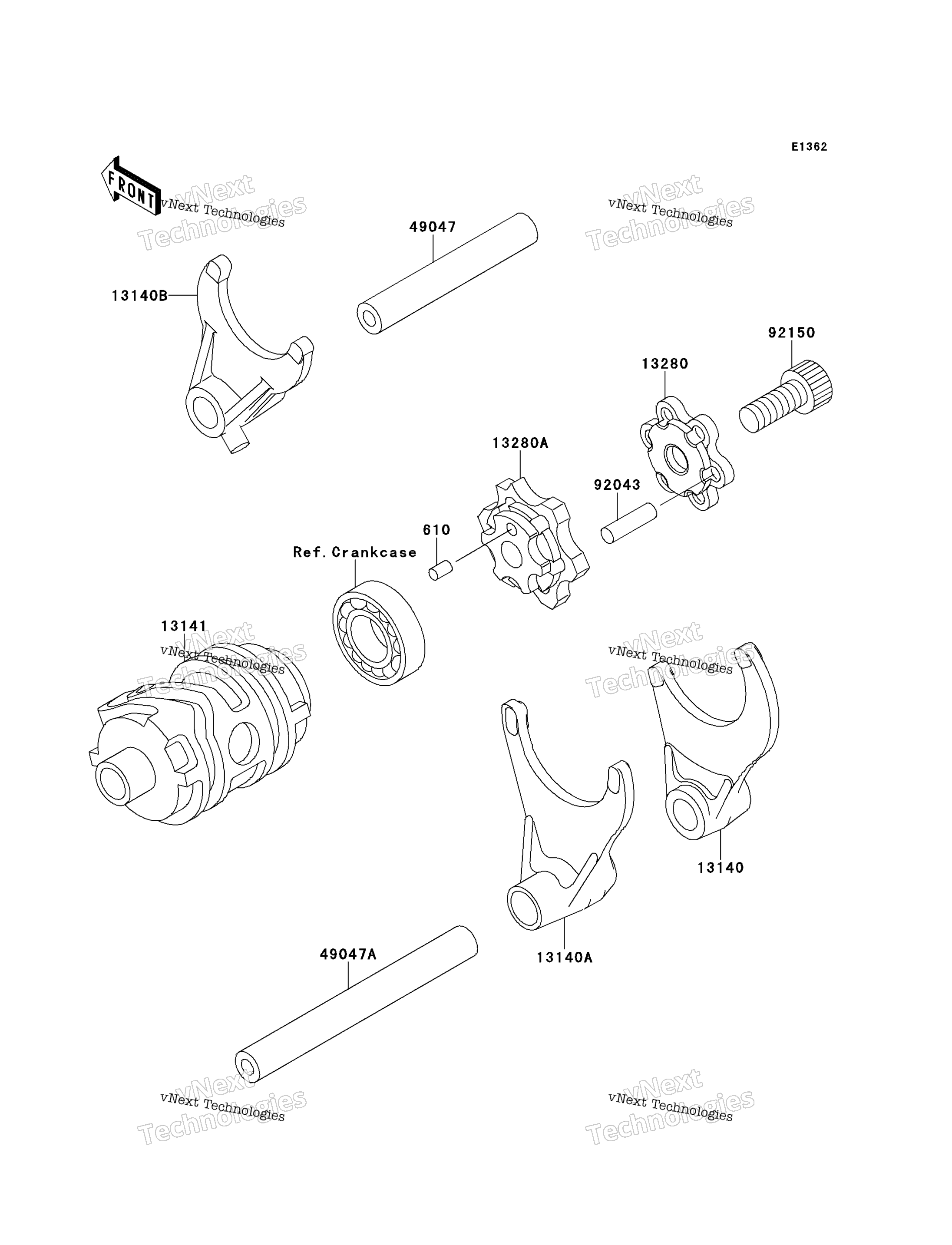 передача Change Drum / Shift Fork(S)