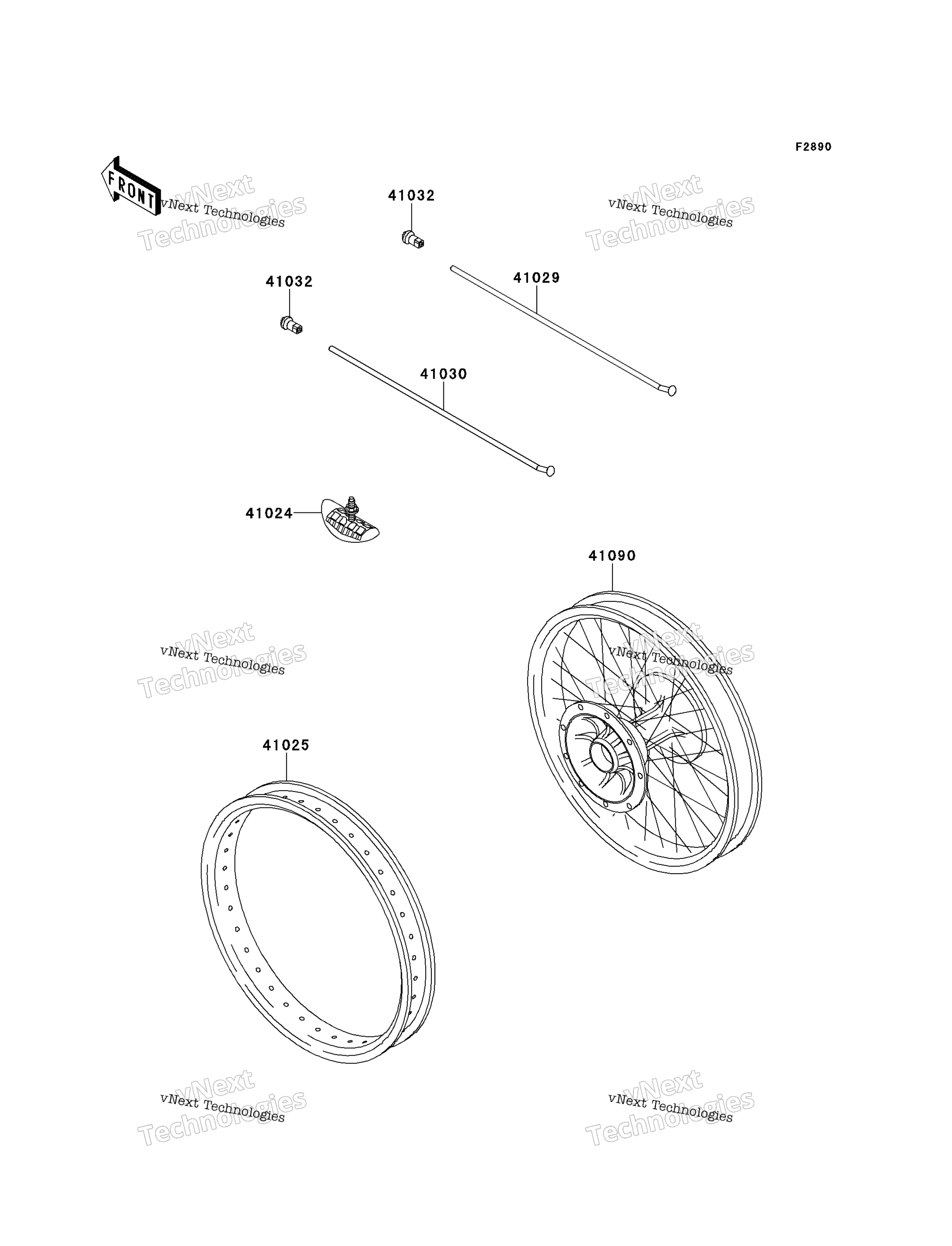Опциональные запчасти (20" Front Wheel)