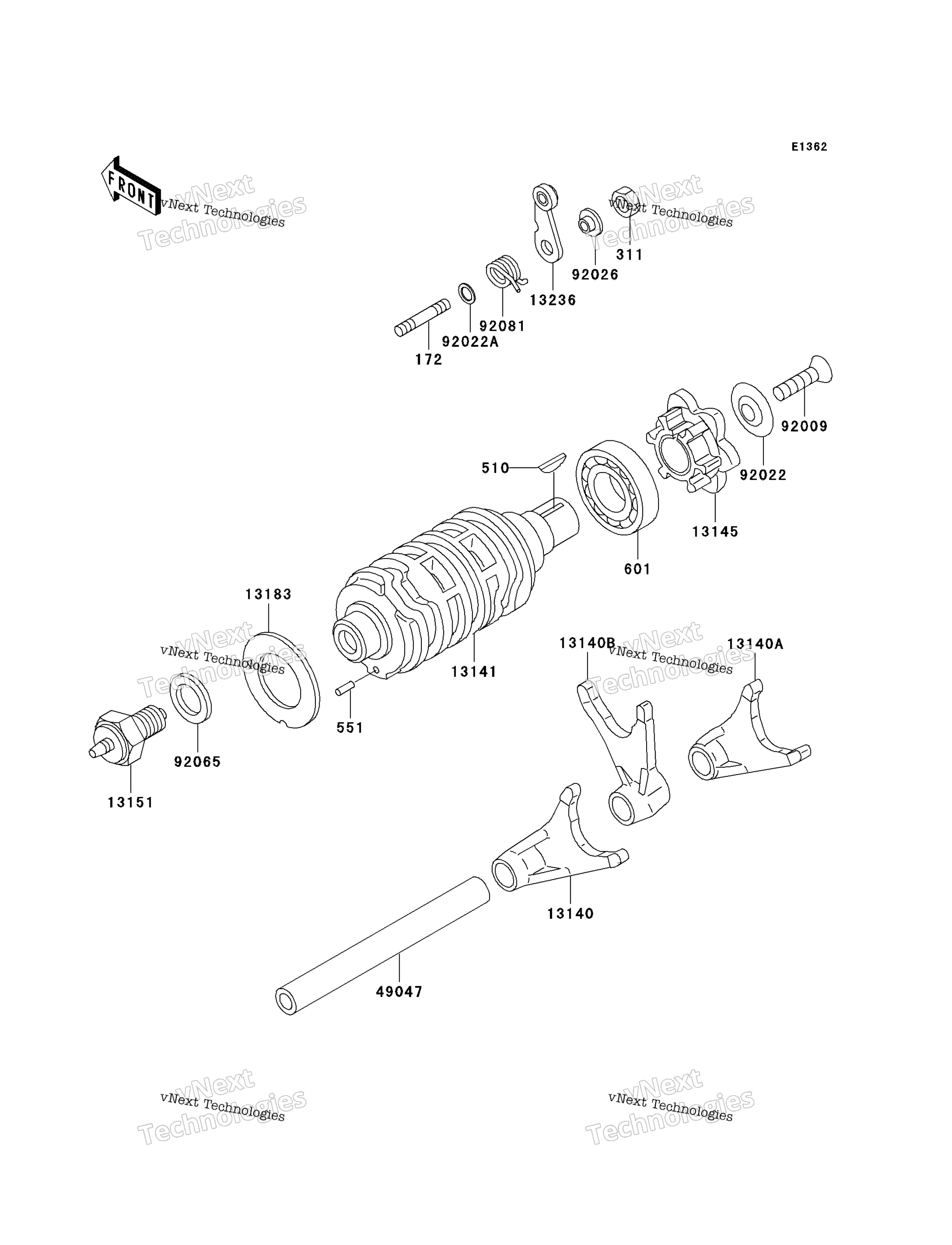 передача Change Drum / Shift Fork(S)