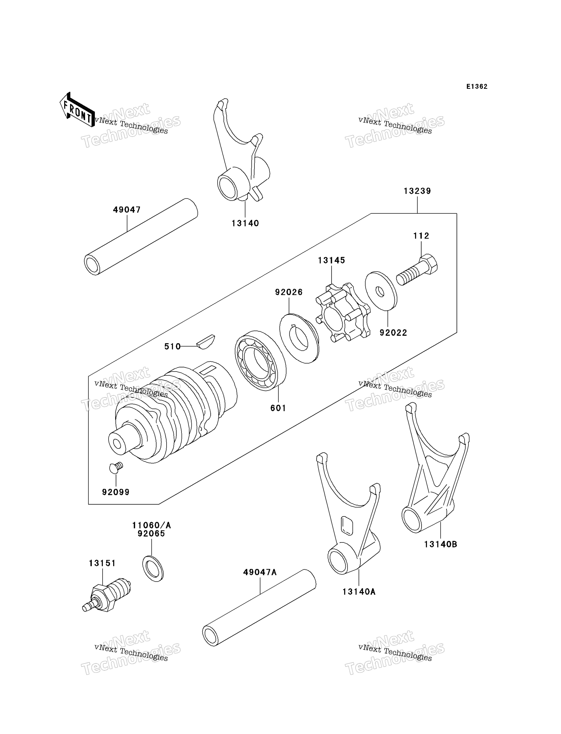 передача Change Drum / Shift Fork(S)