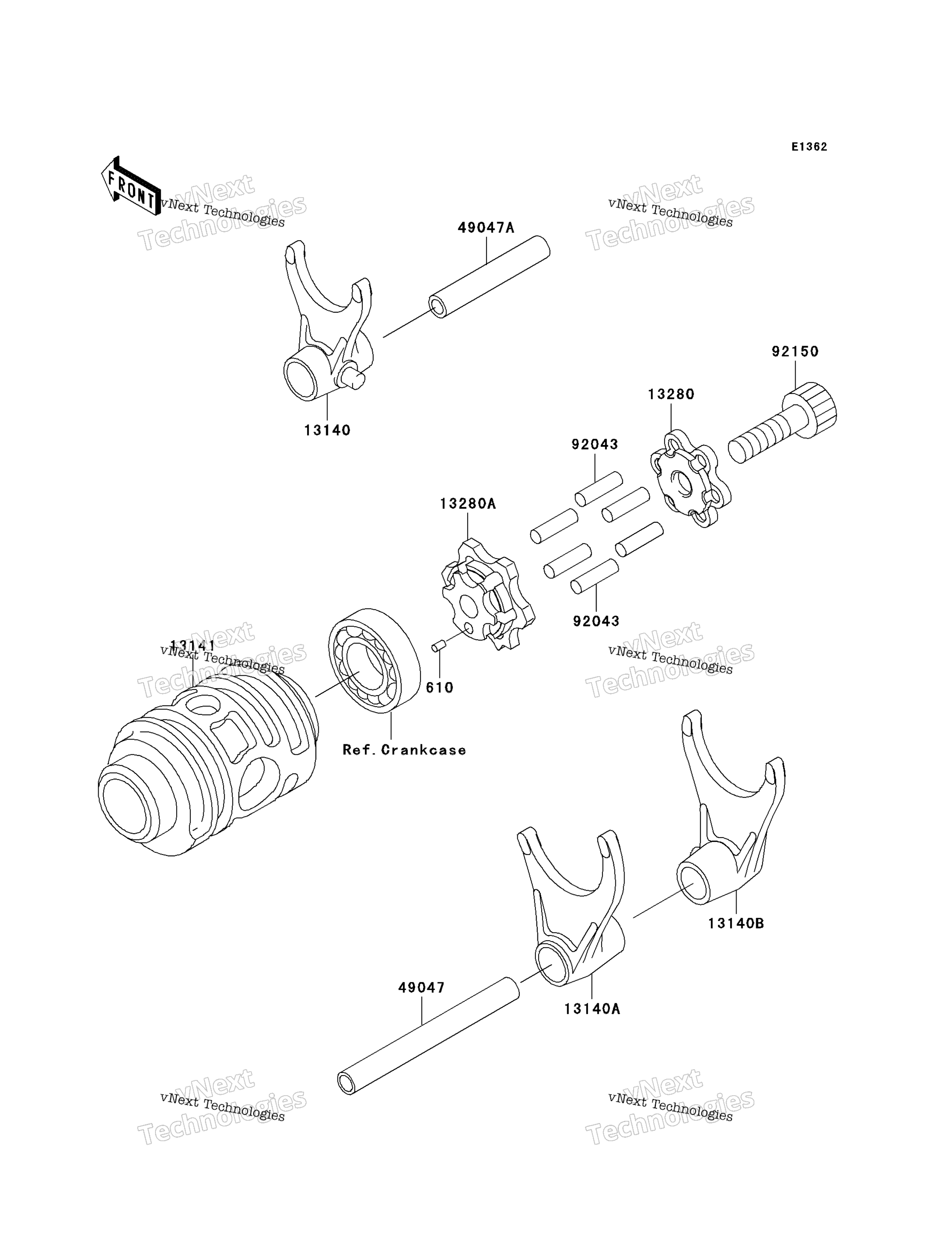 передача Change Drum / Shift Fork(S)