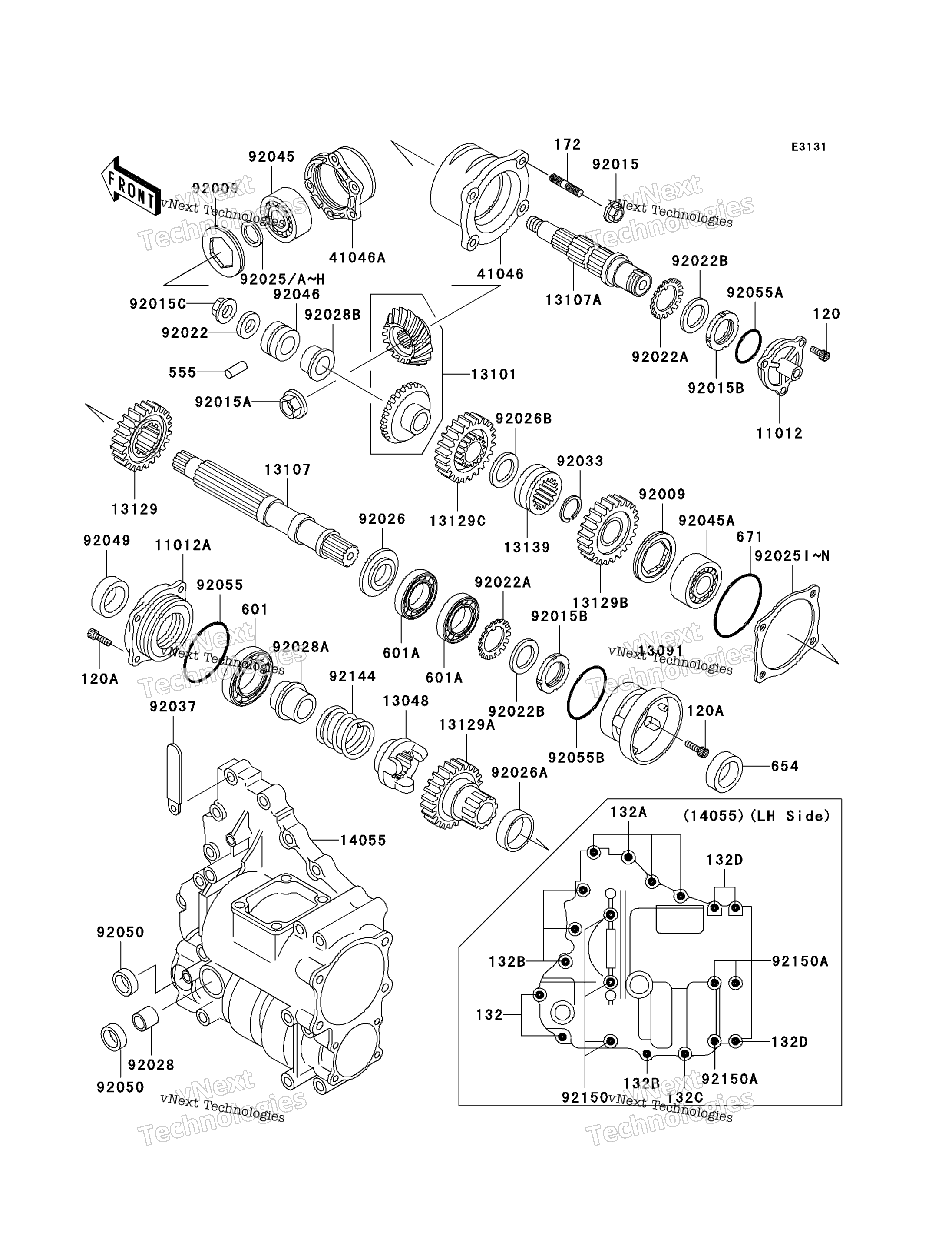 Передняя часть Bevel Gear