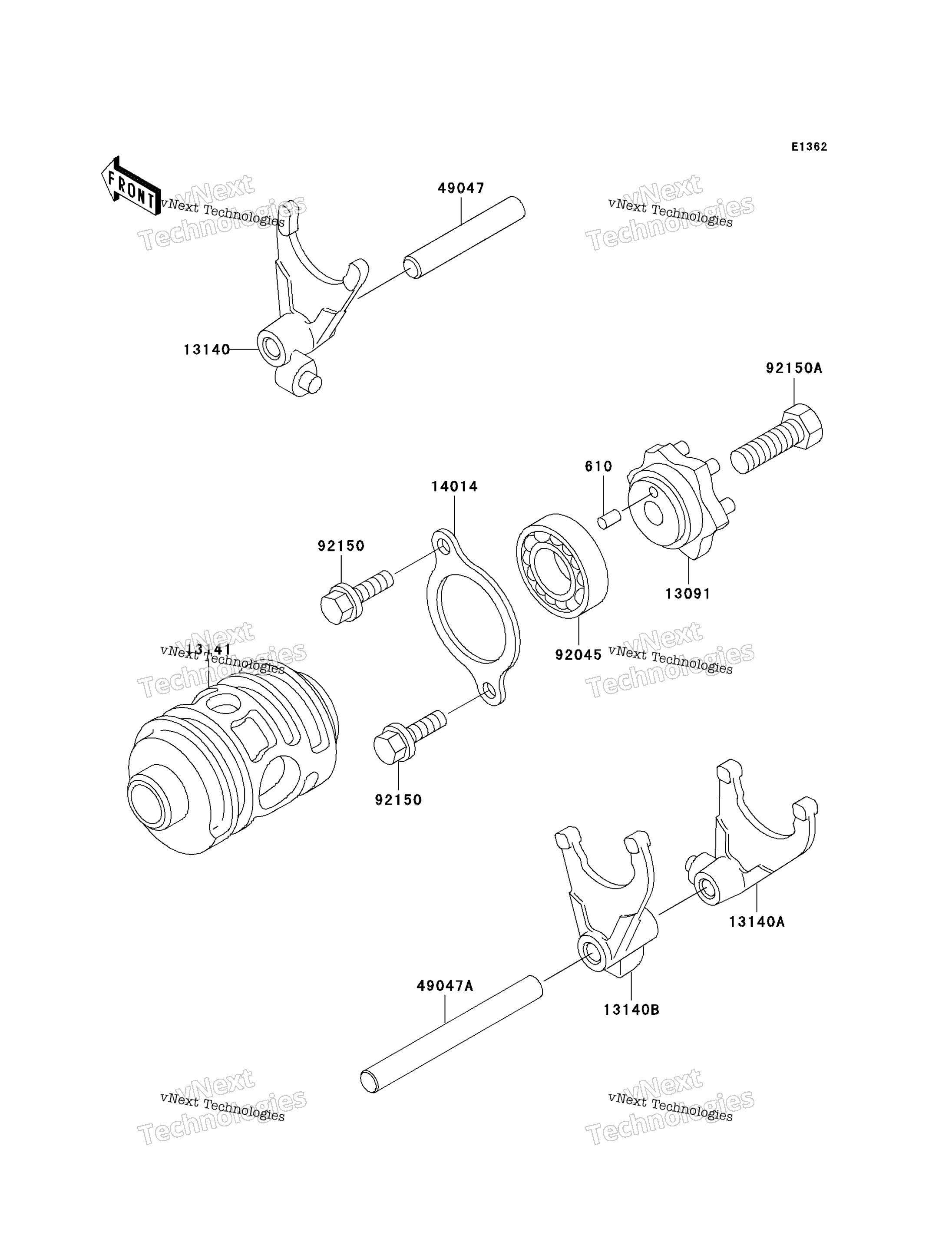 передача Change Drum / Shift Fork(S)