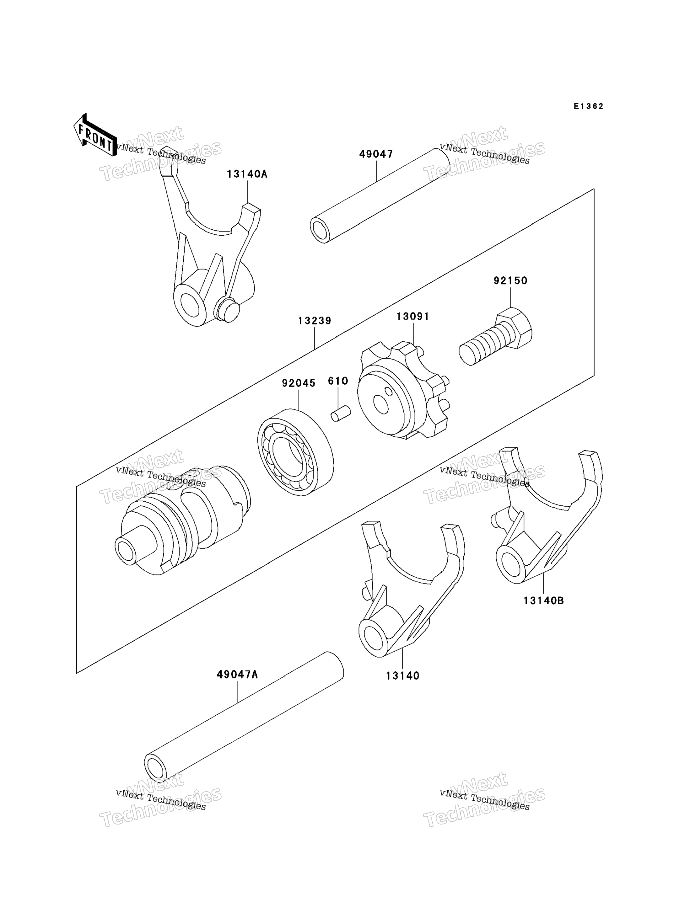 передача Change Drum / Shift Fork(S)