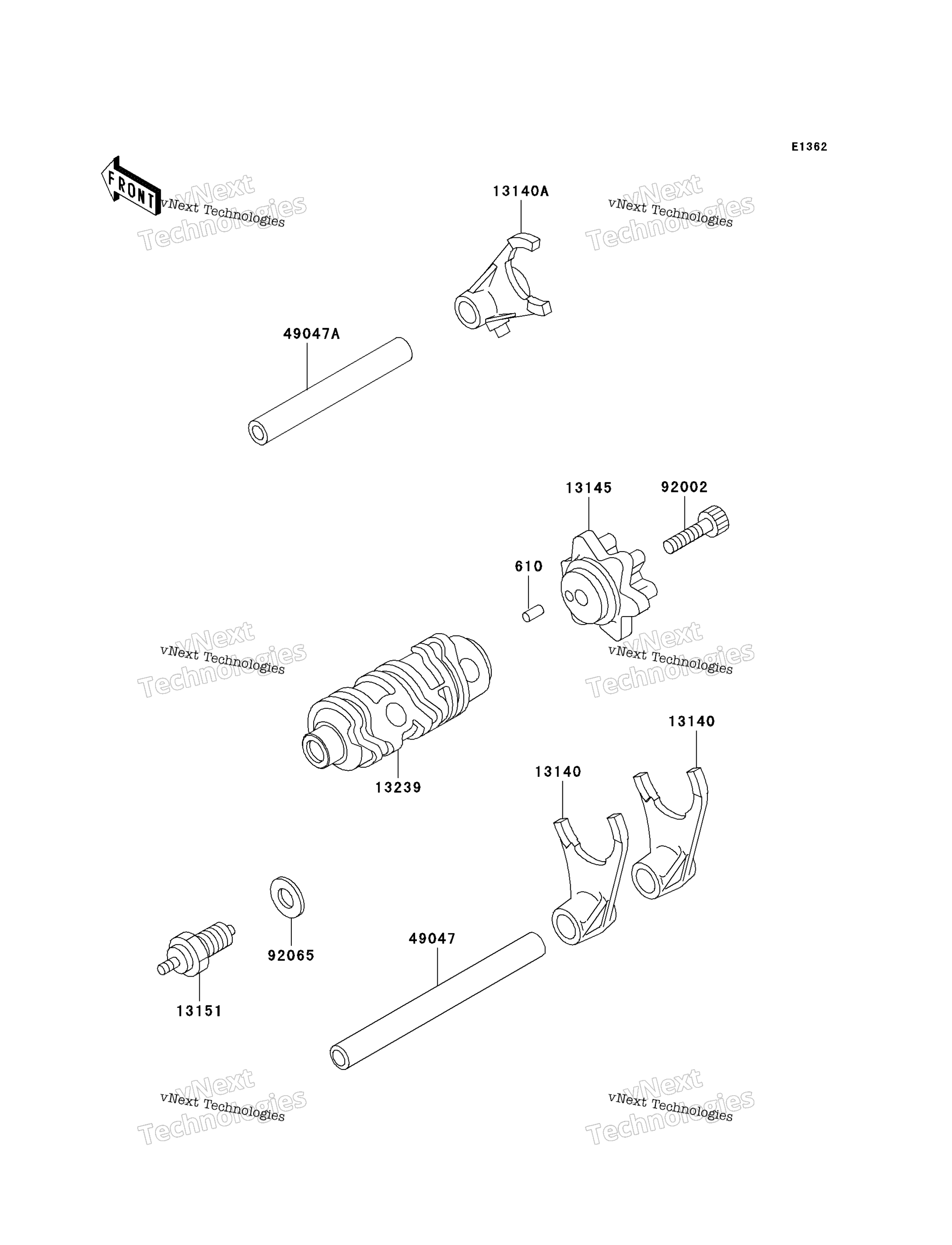 передача Change Drum / Shift Fork(S)