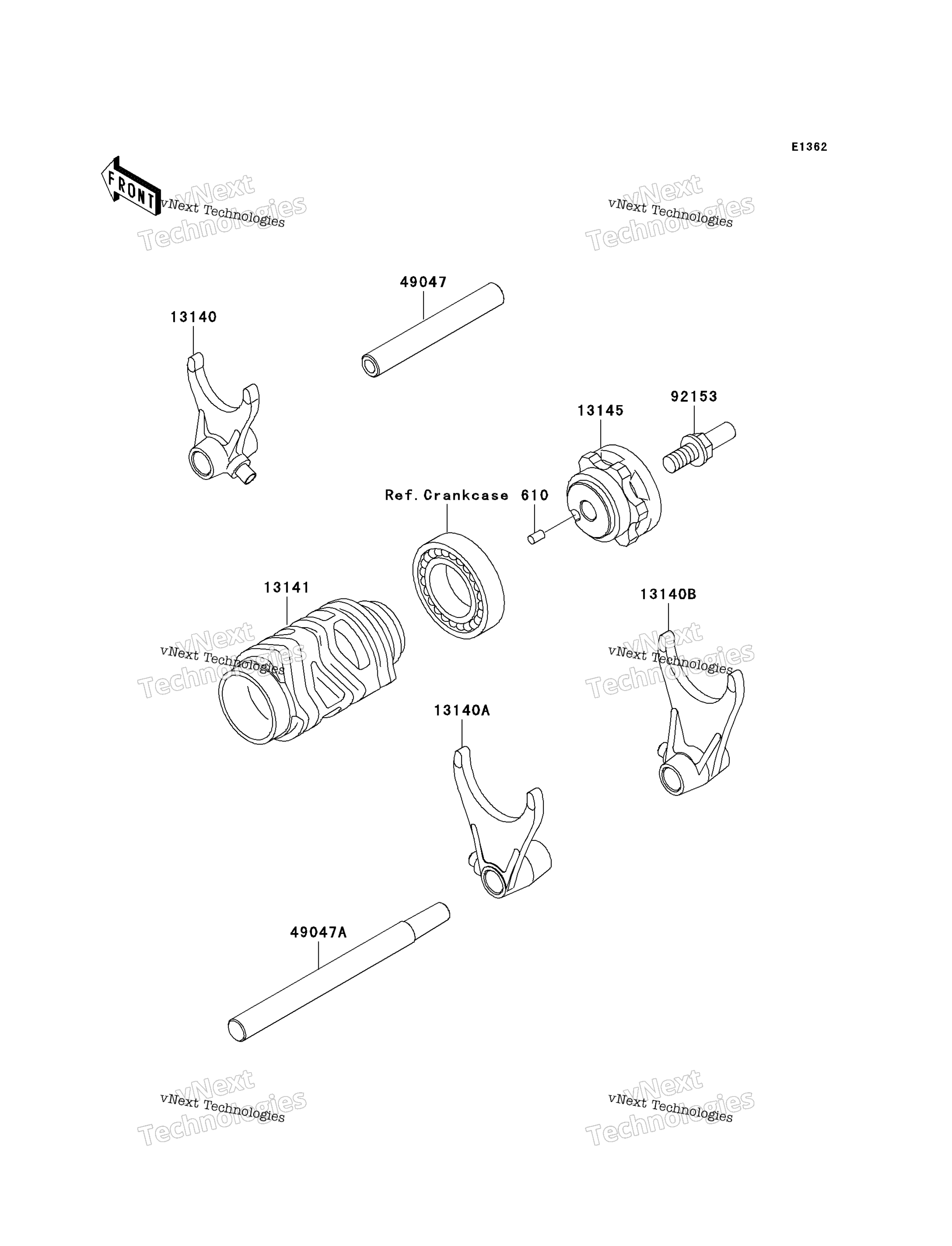 передача Change Drum / Shift Fork(S)