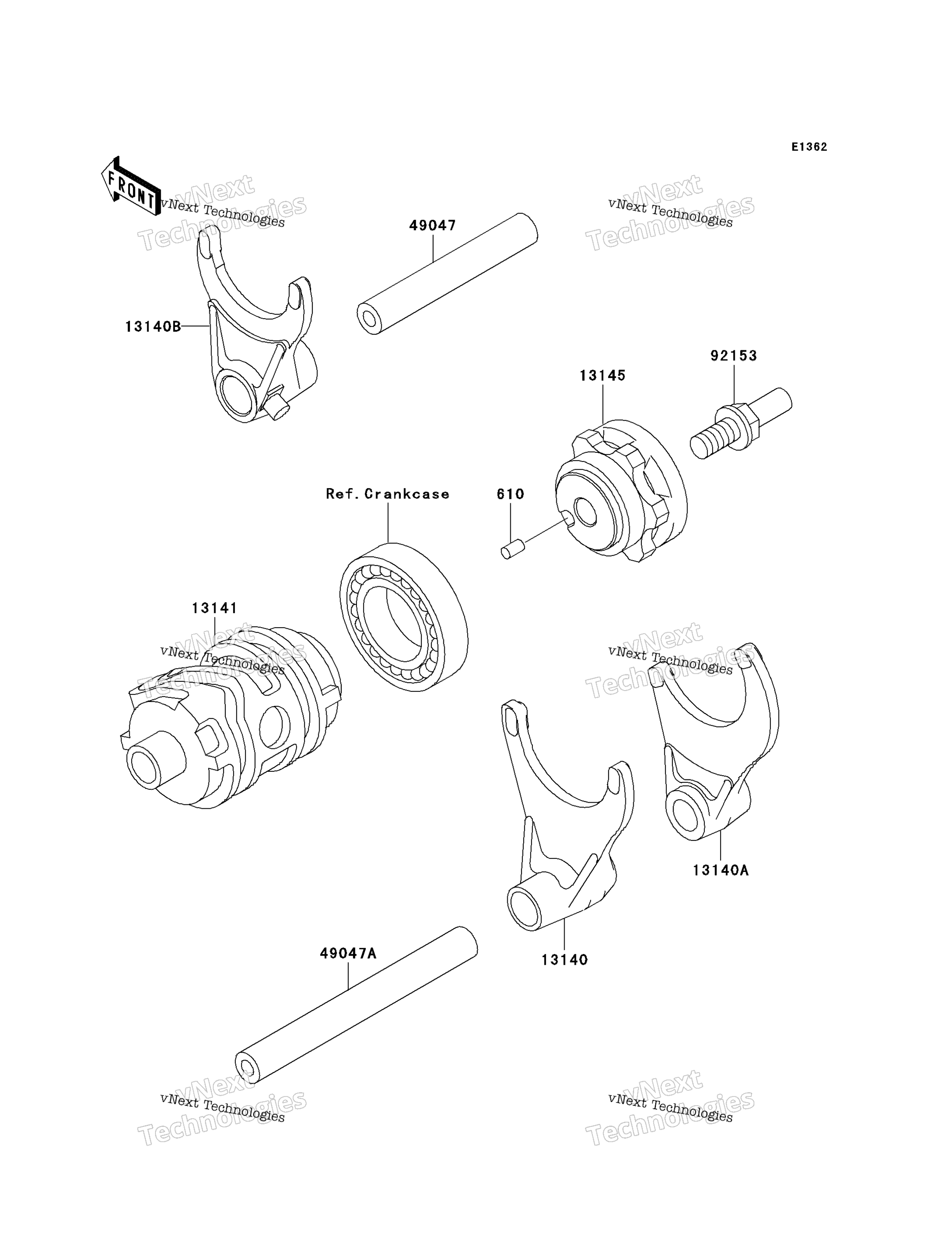 передача Change Drum / Shift Fork(S)