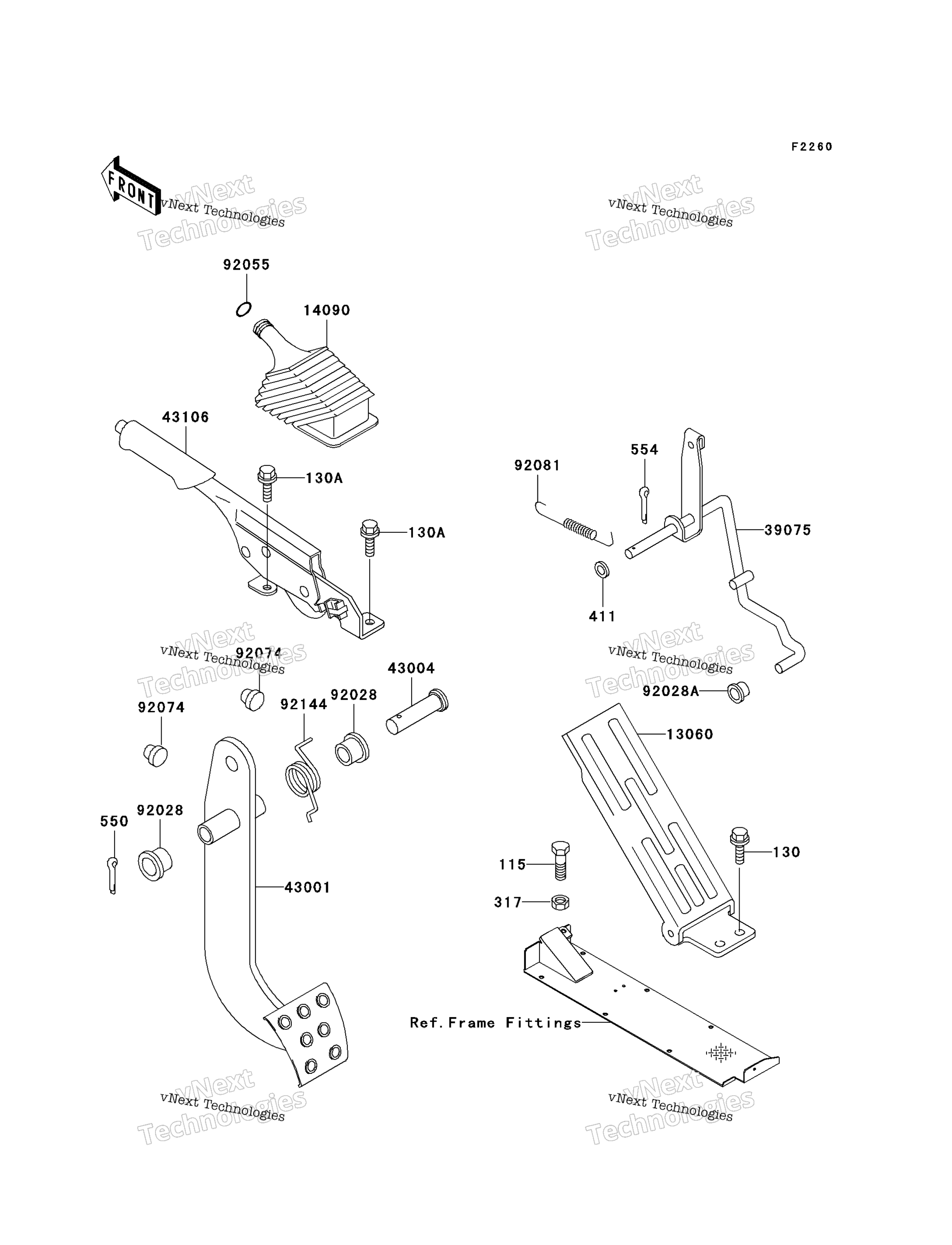 Тормоз Pedal/Throttle Lever