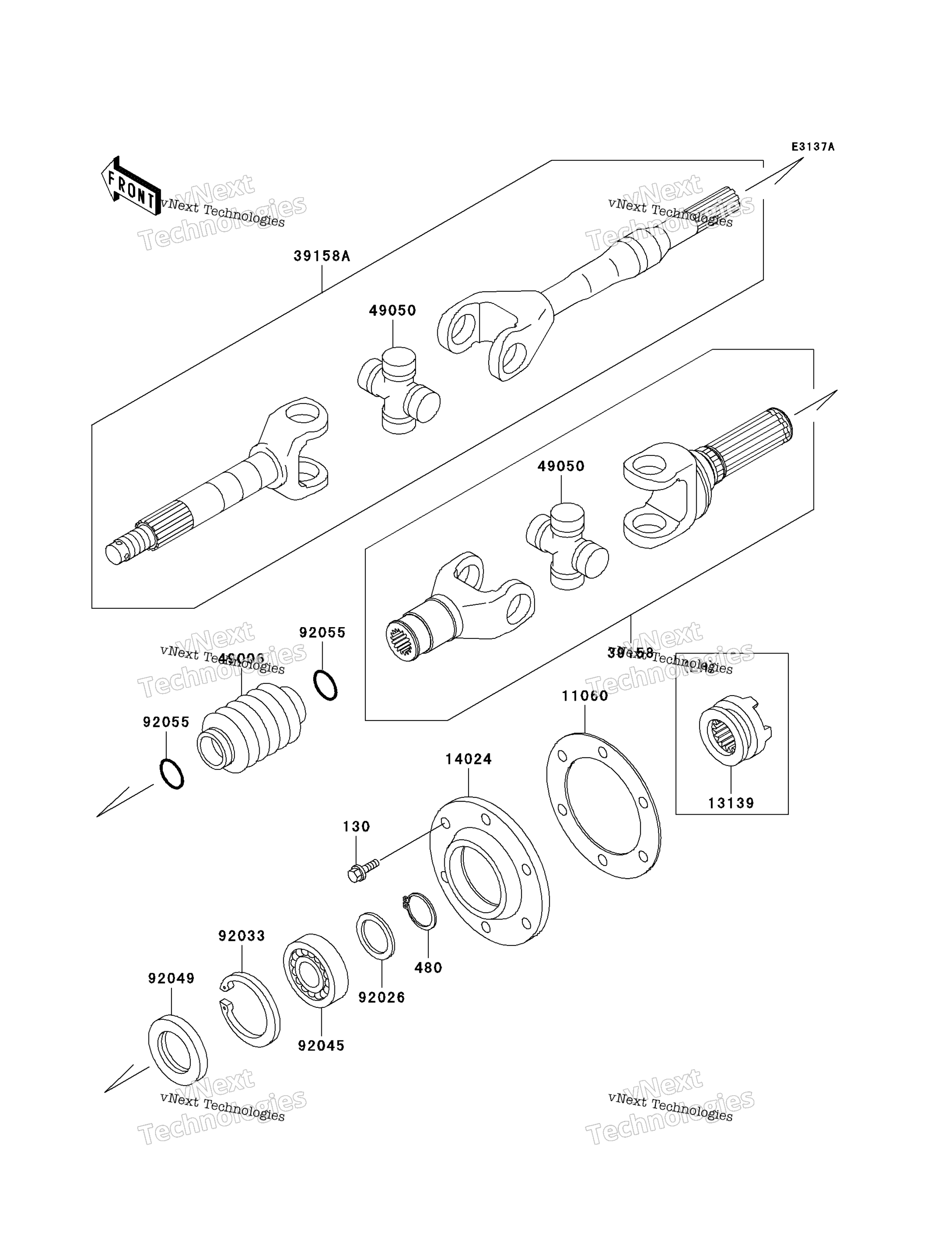 Привод Shaft-Rear (H2/H3)