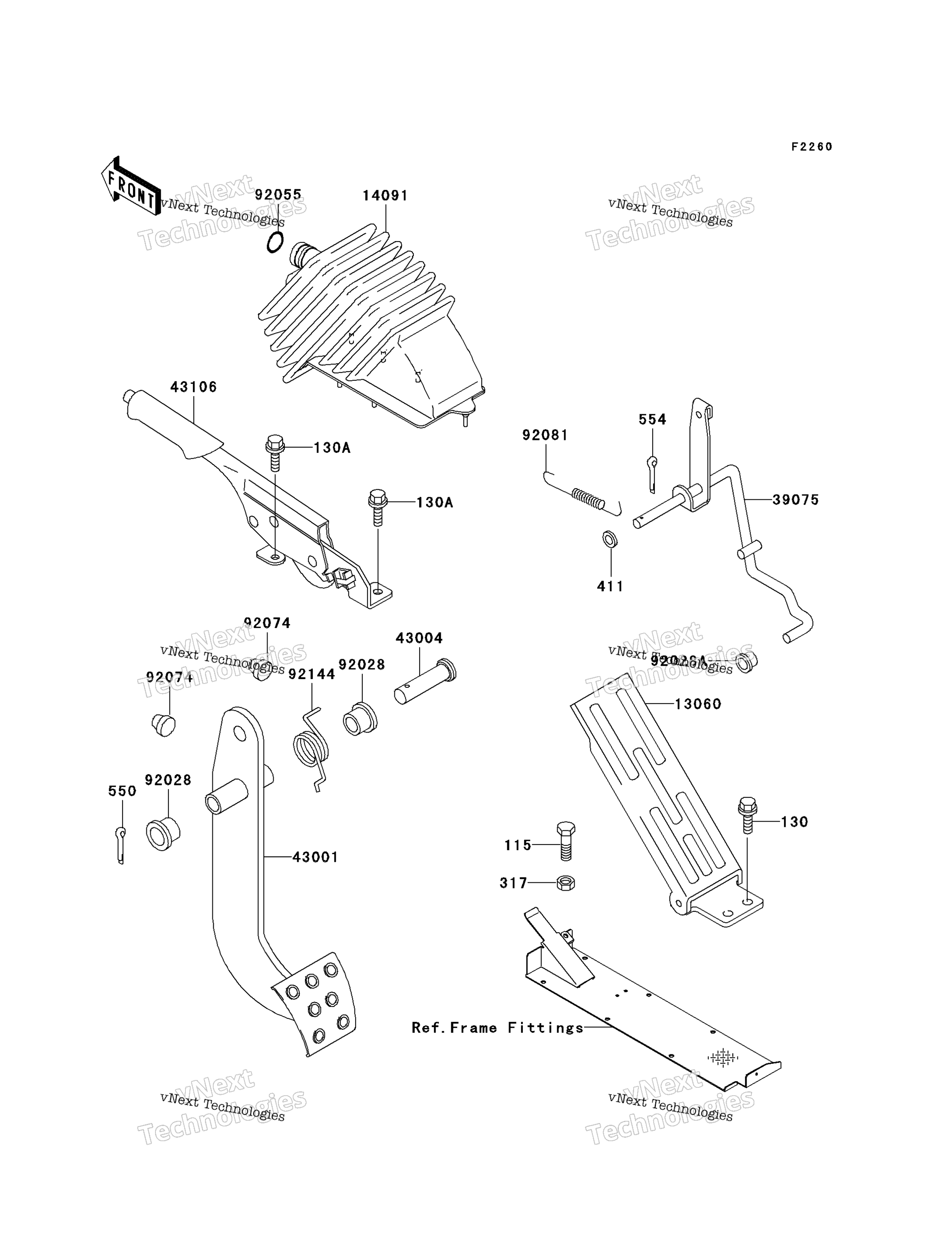 Тормоз Pedal/Throttle Lever