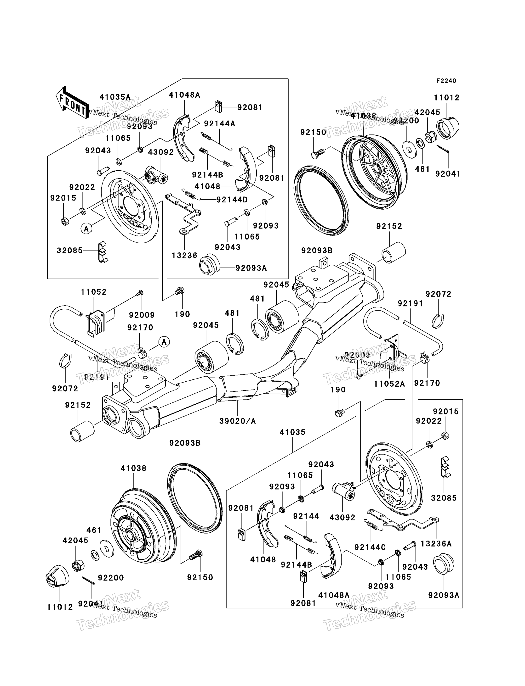задний Hubs / Brakes