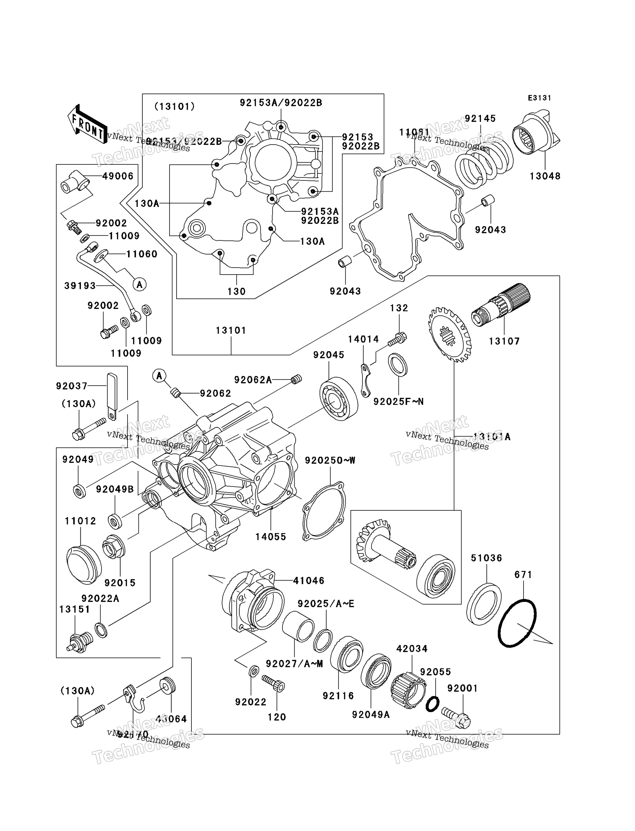 Передняя часть Bevel Gear