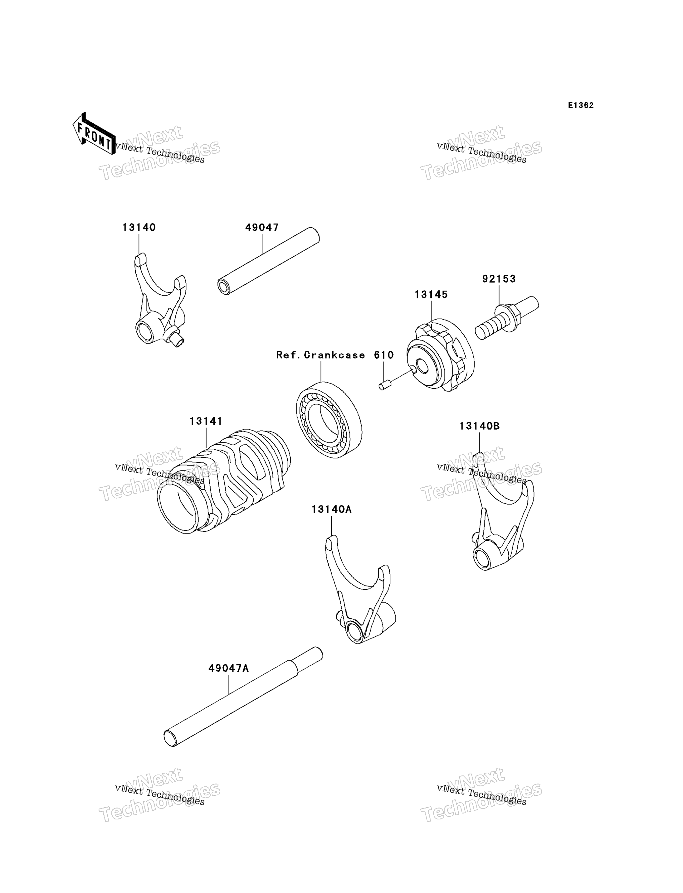 передача Change Drum / Shift Fork(S)
