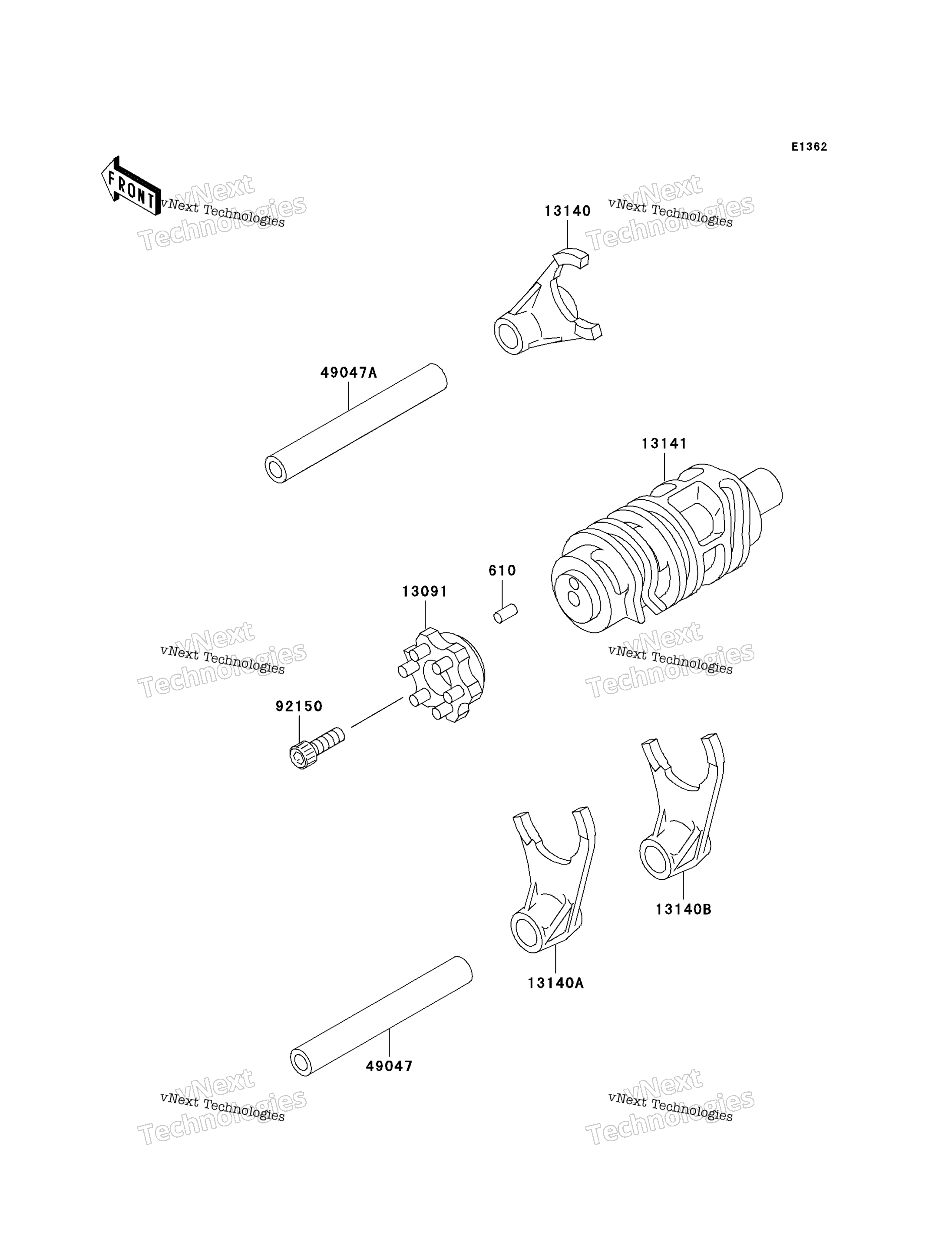 передача Change Drum / Shift Fork(S)