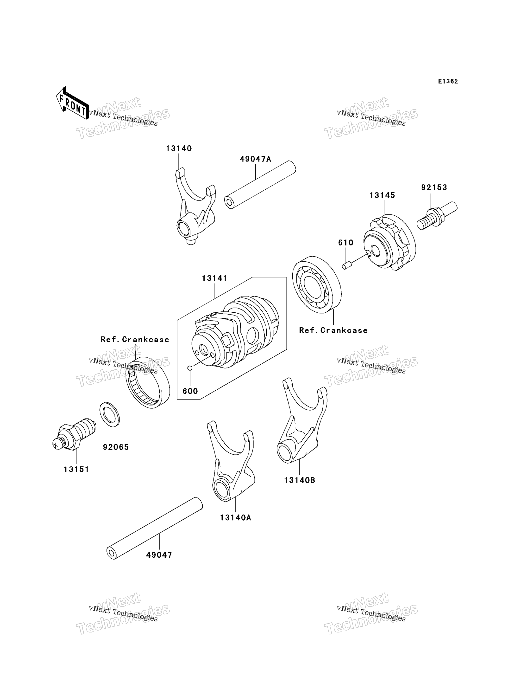 передача Change Drum / Shift Fork(S)