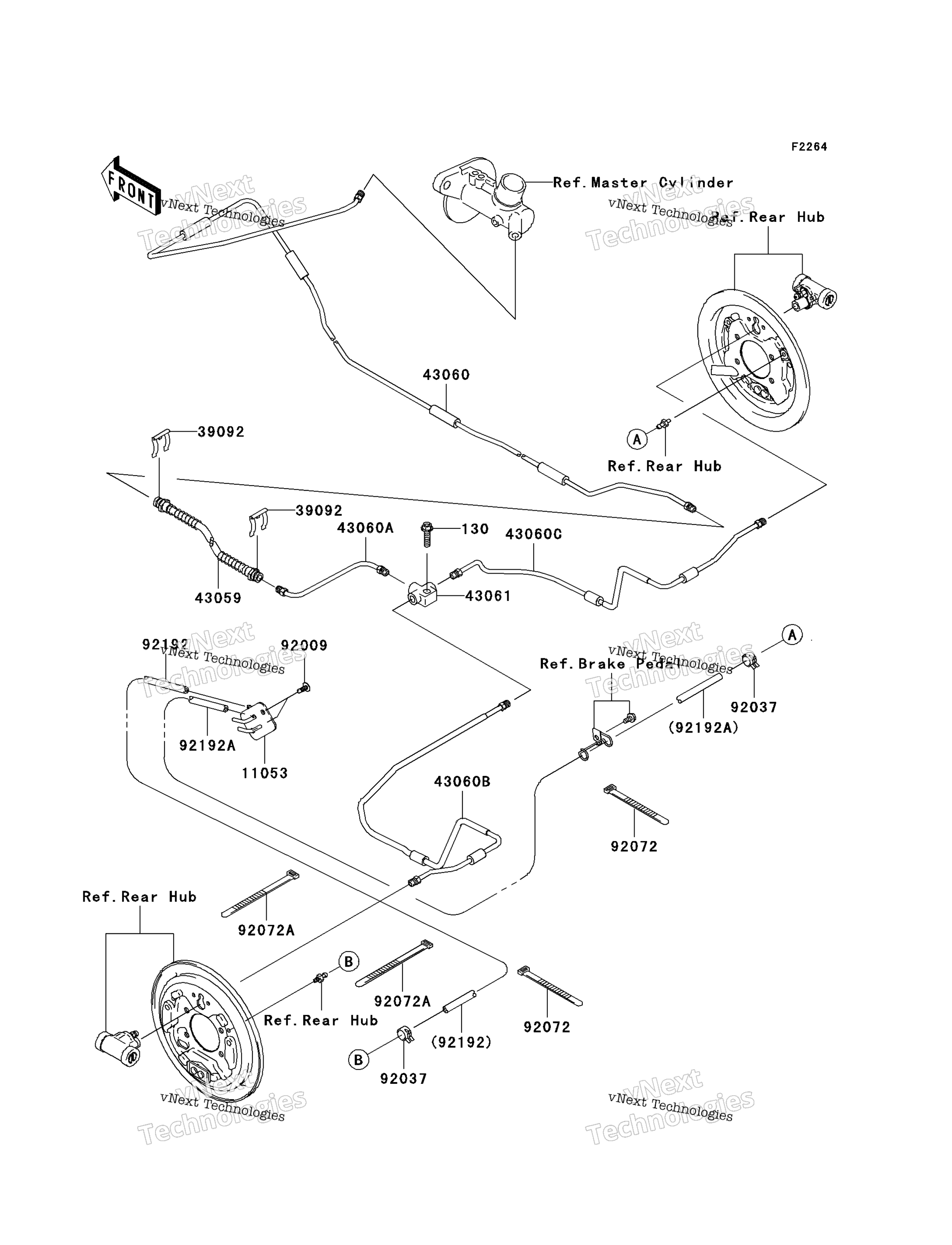 Задняя часть Brake Piping