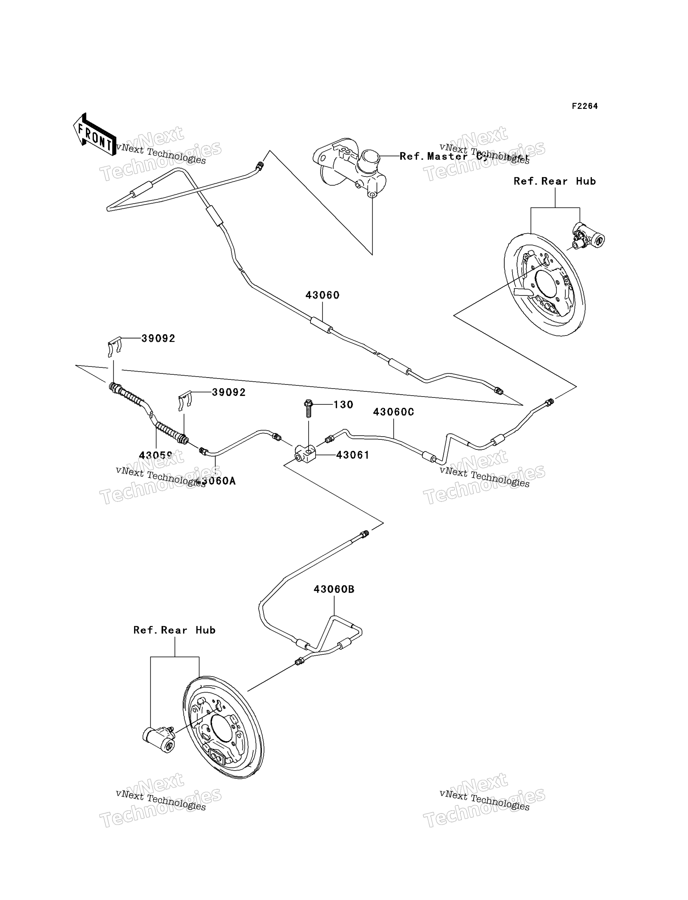 Задняя часть Brake Piping