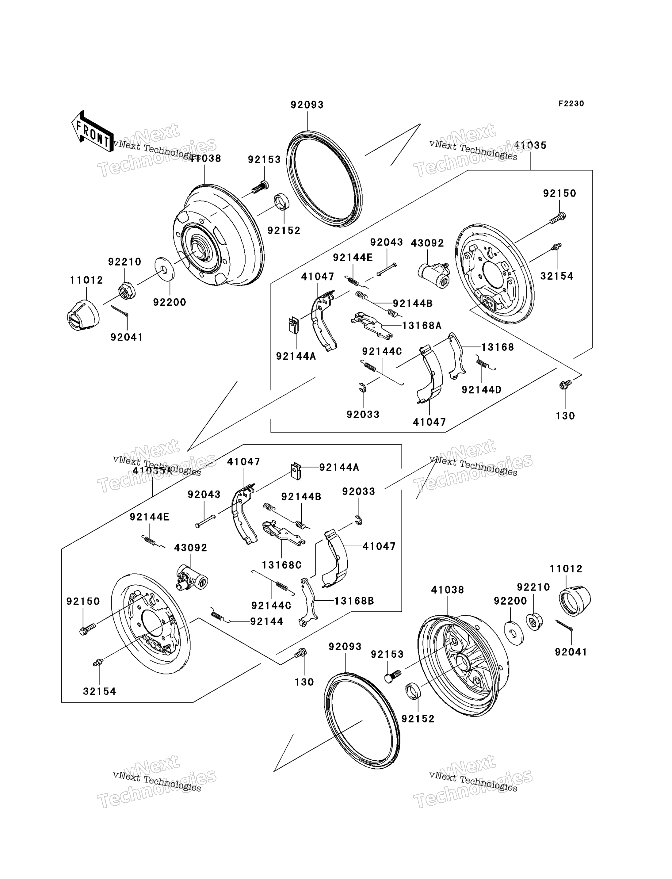 Передняя часть Hubs/Brakes