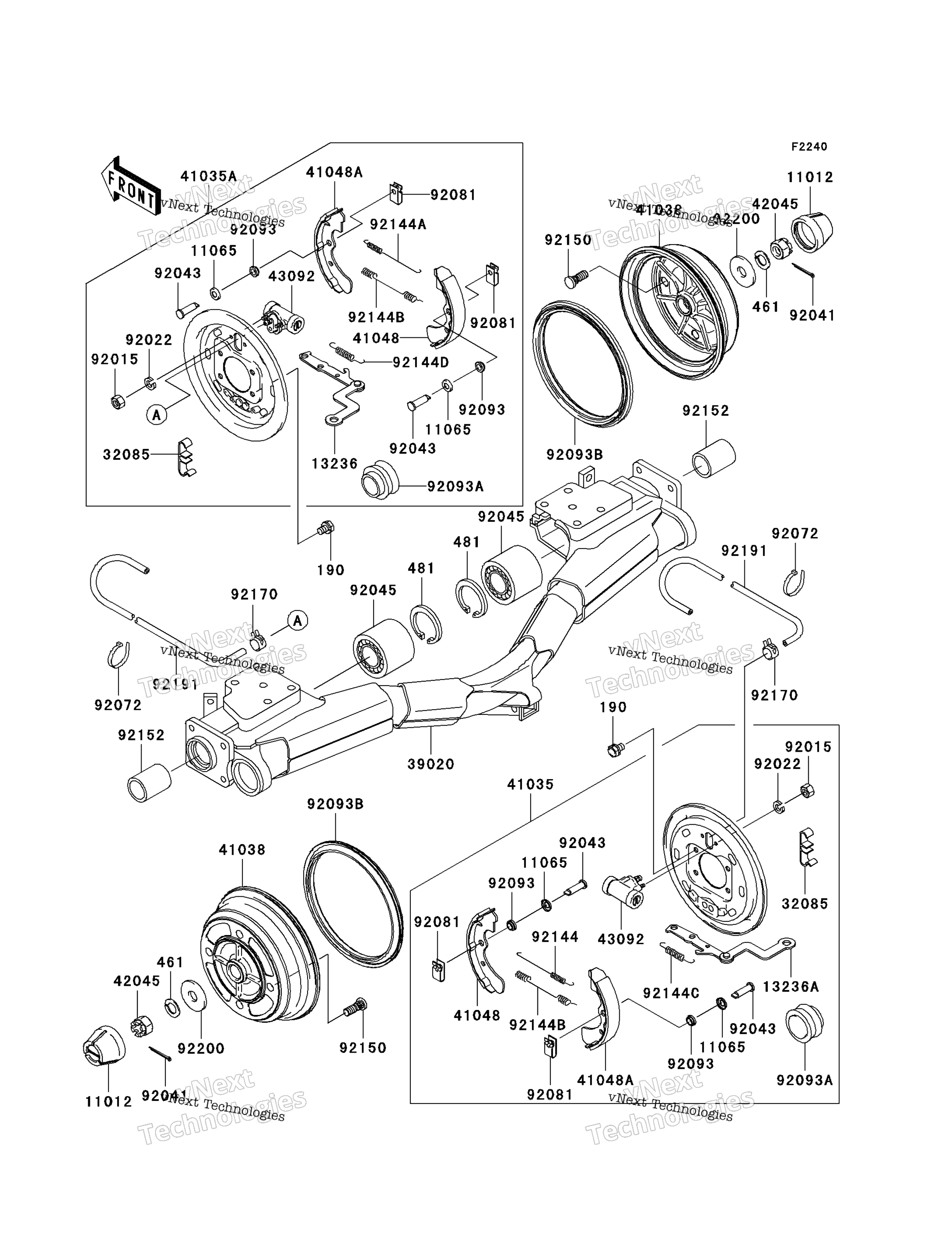 задний Hubs / Brakes