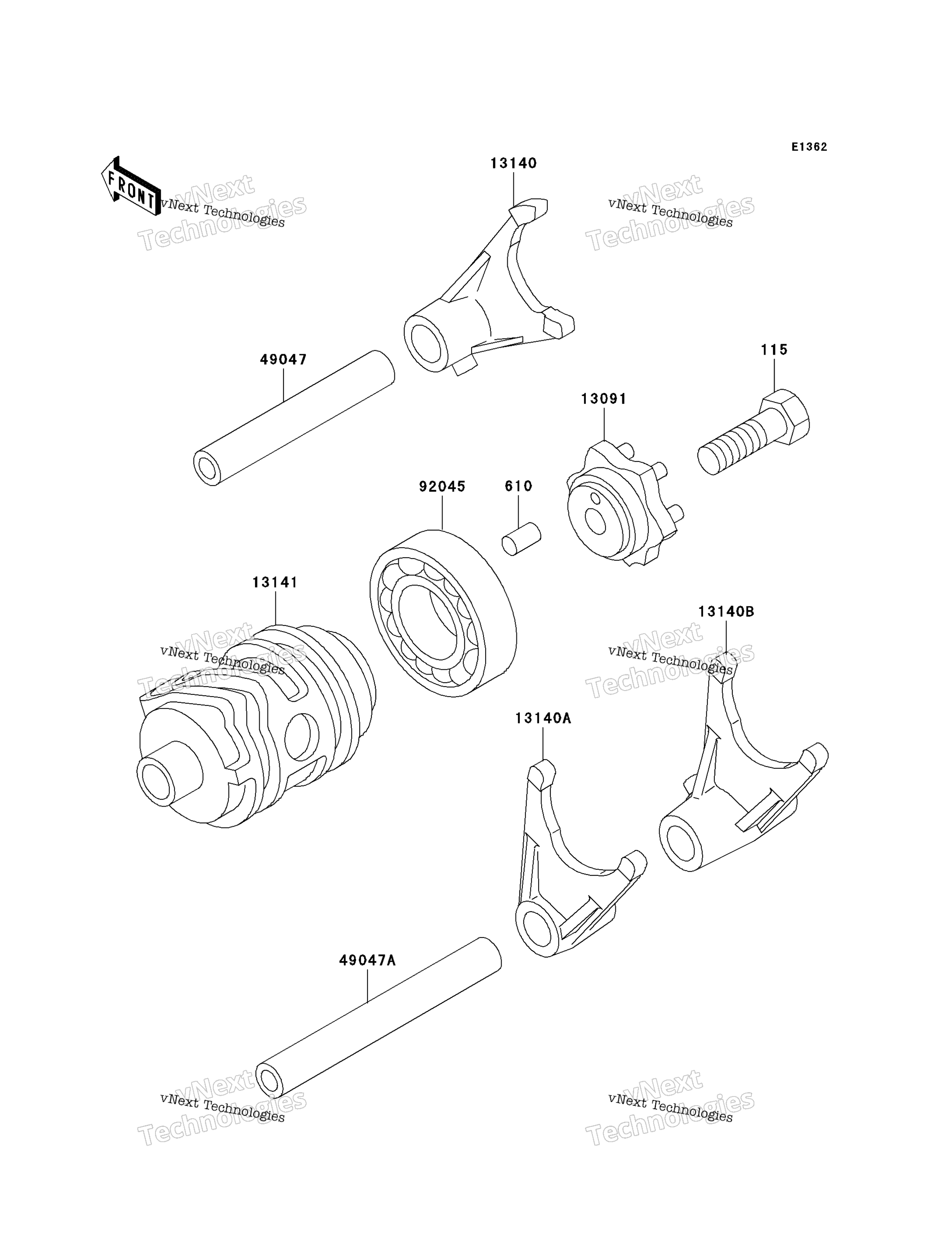 передача Change Drum / Shift Fork(S)