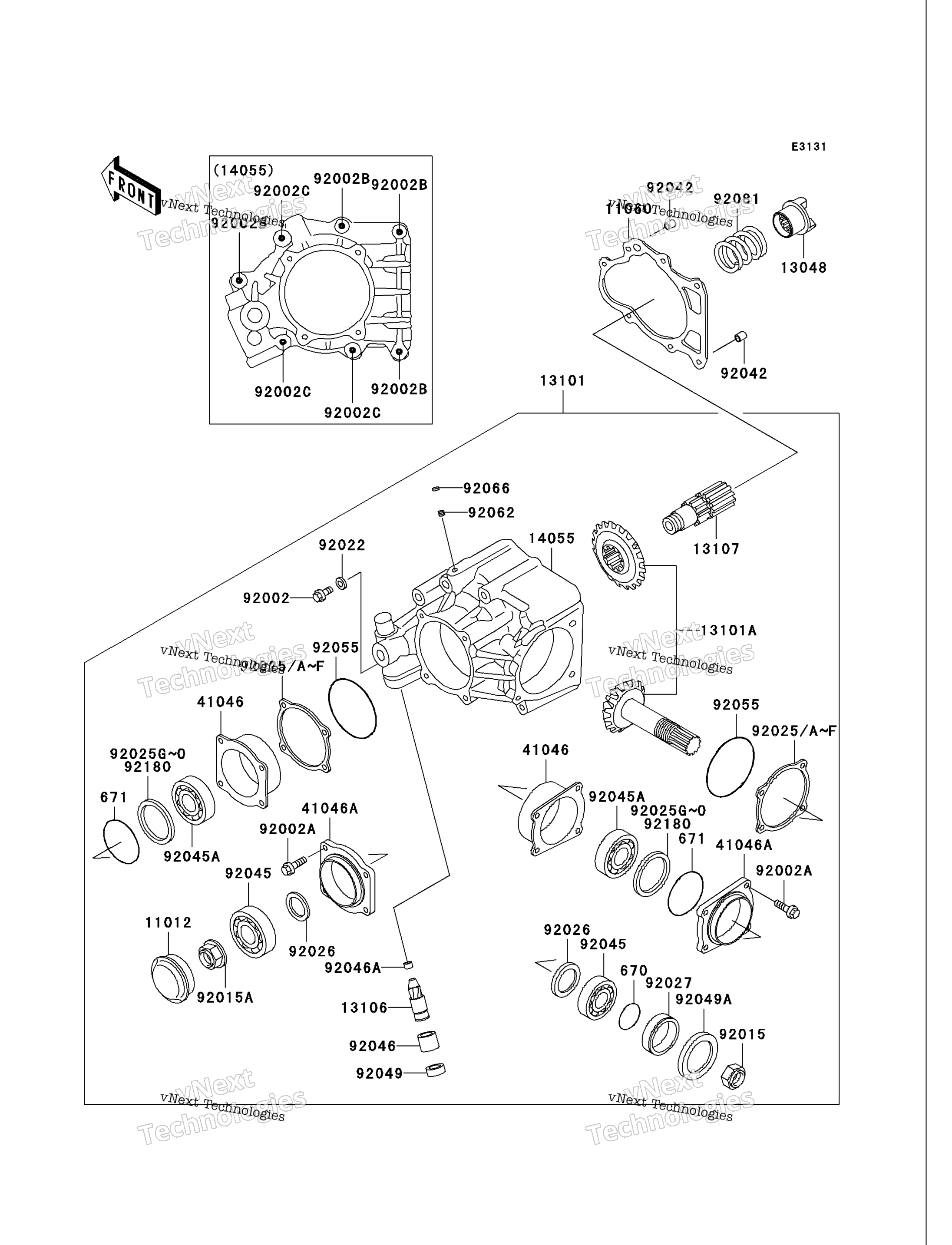 Передняя часть Bevel Gear