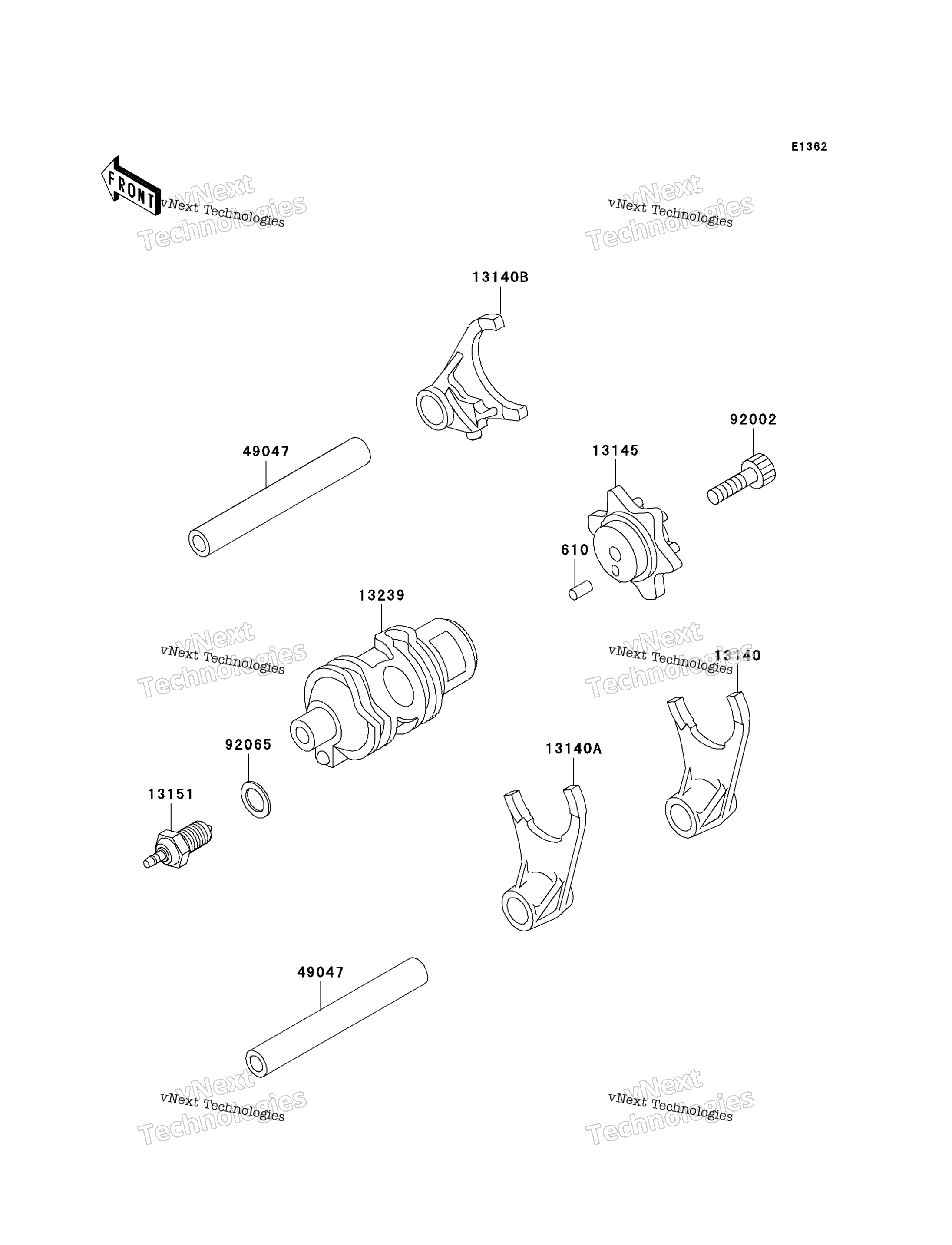 передача Change Drum / Shift Fork(S)