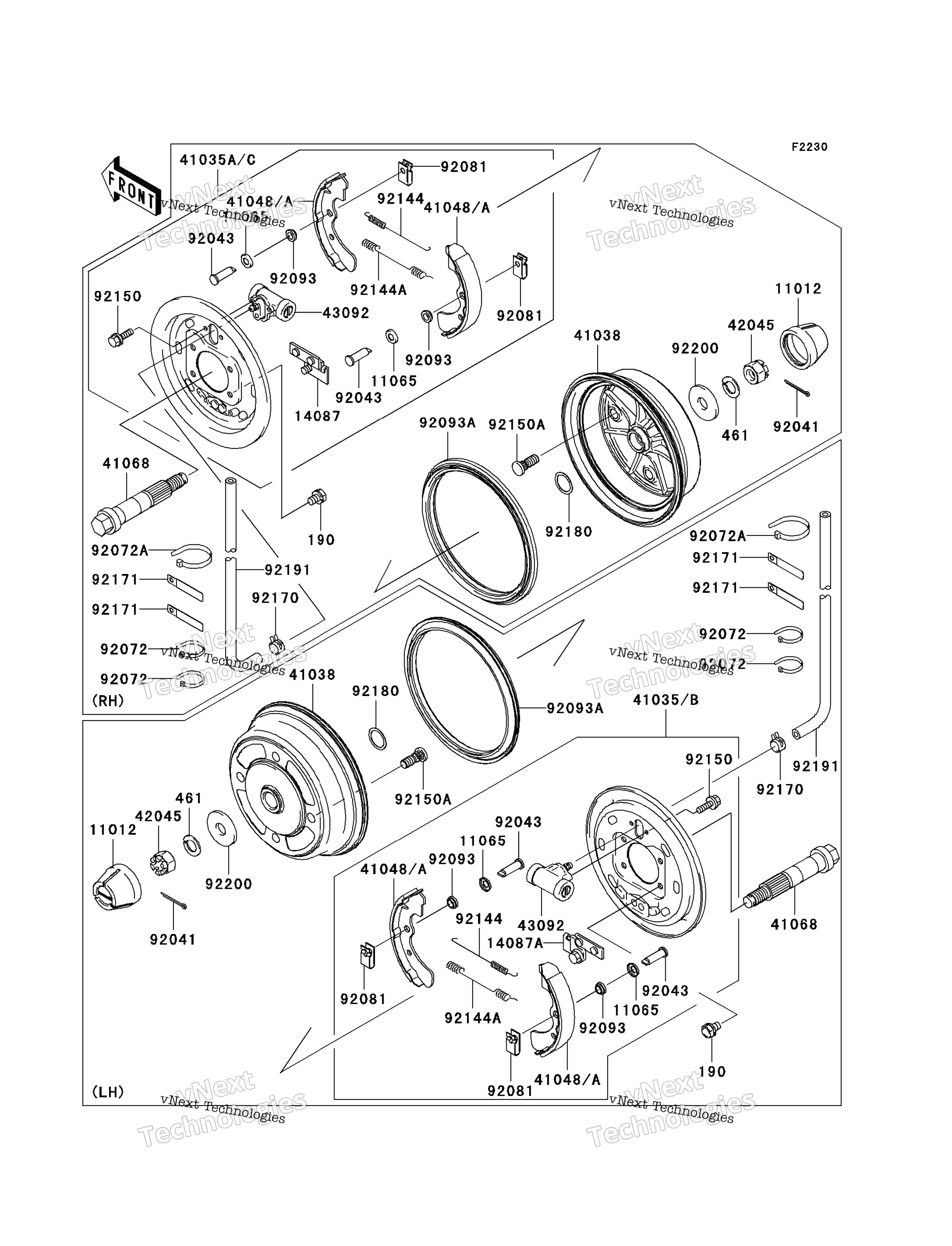 Передняя часть Hubs/Brakes