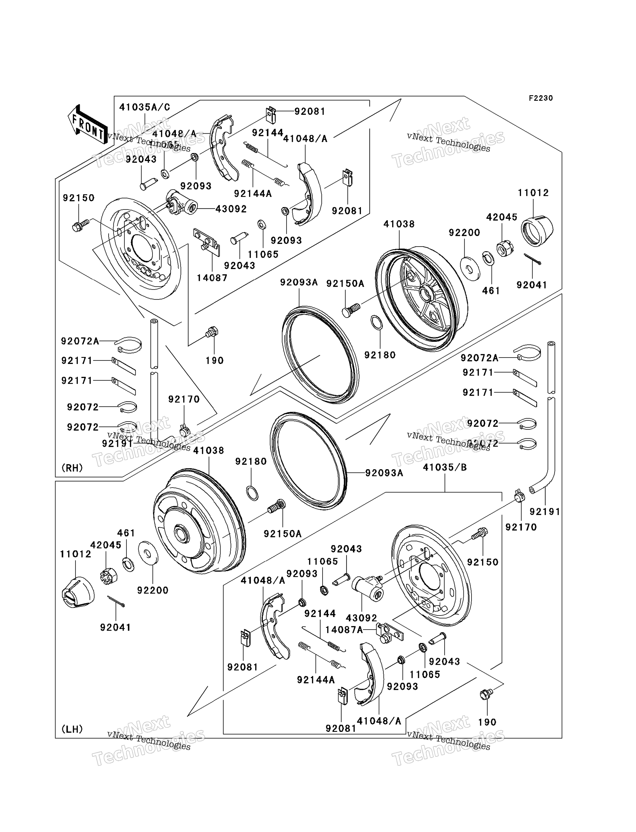 Передняя часть Hubs/Brakes
