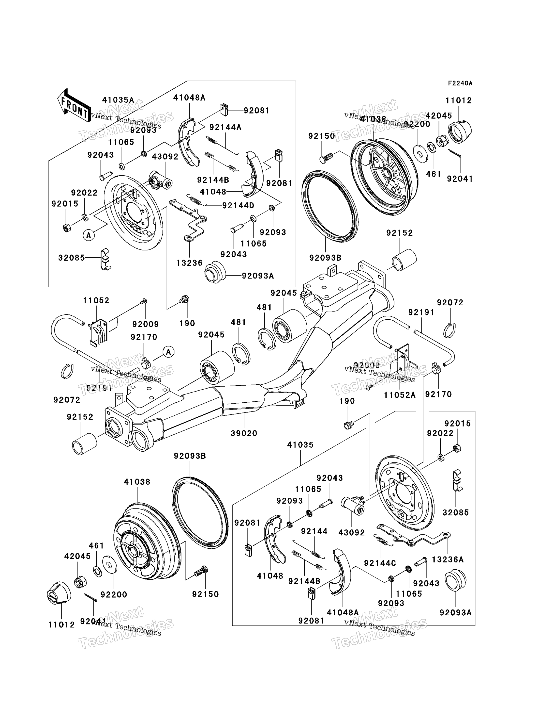 задний Hubs / Brakes (B7f)