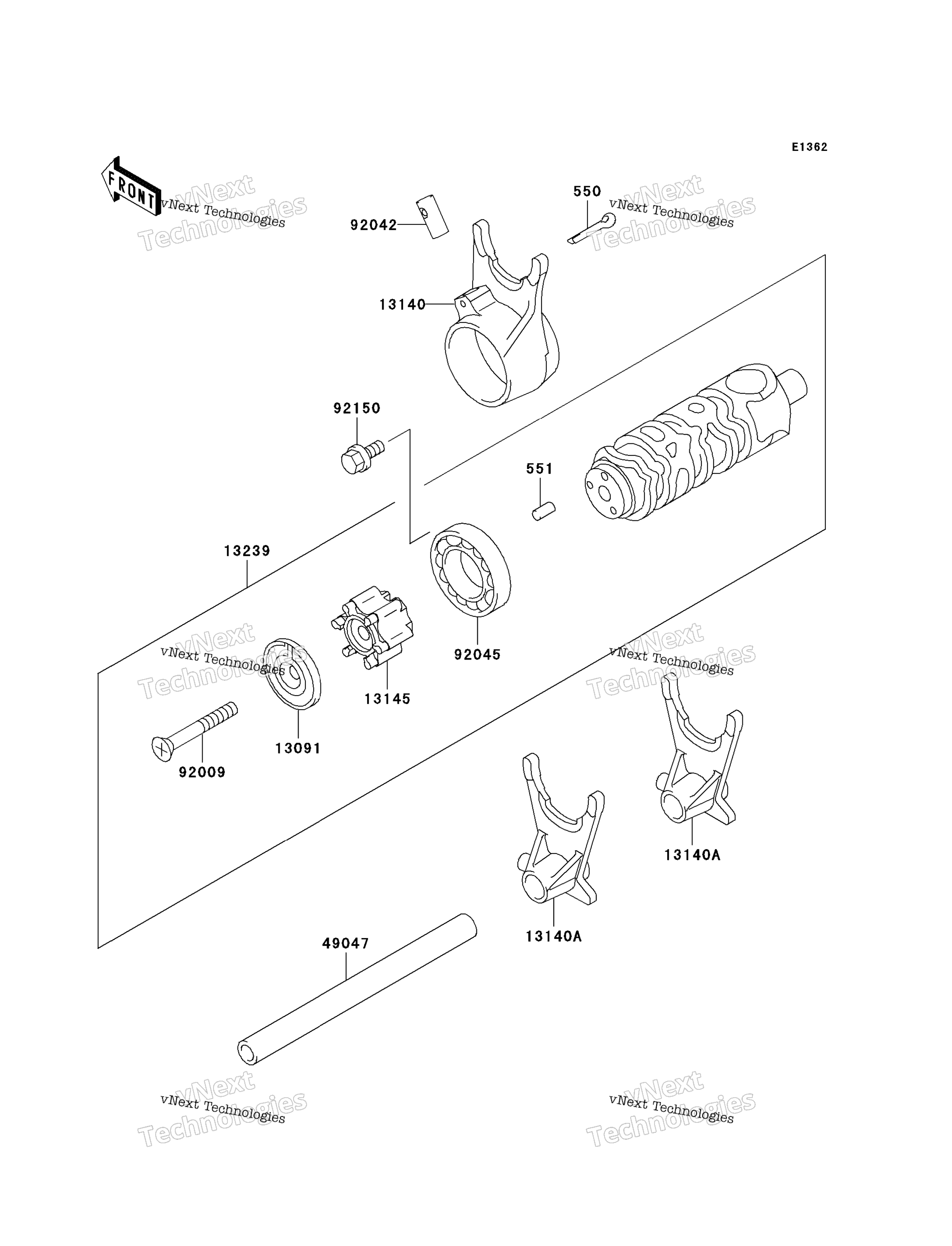 передача Change Drum / Shift Fork(S)