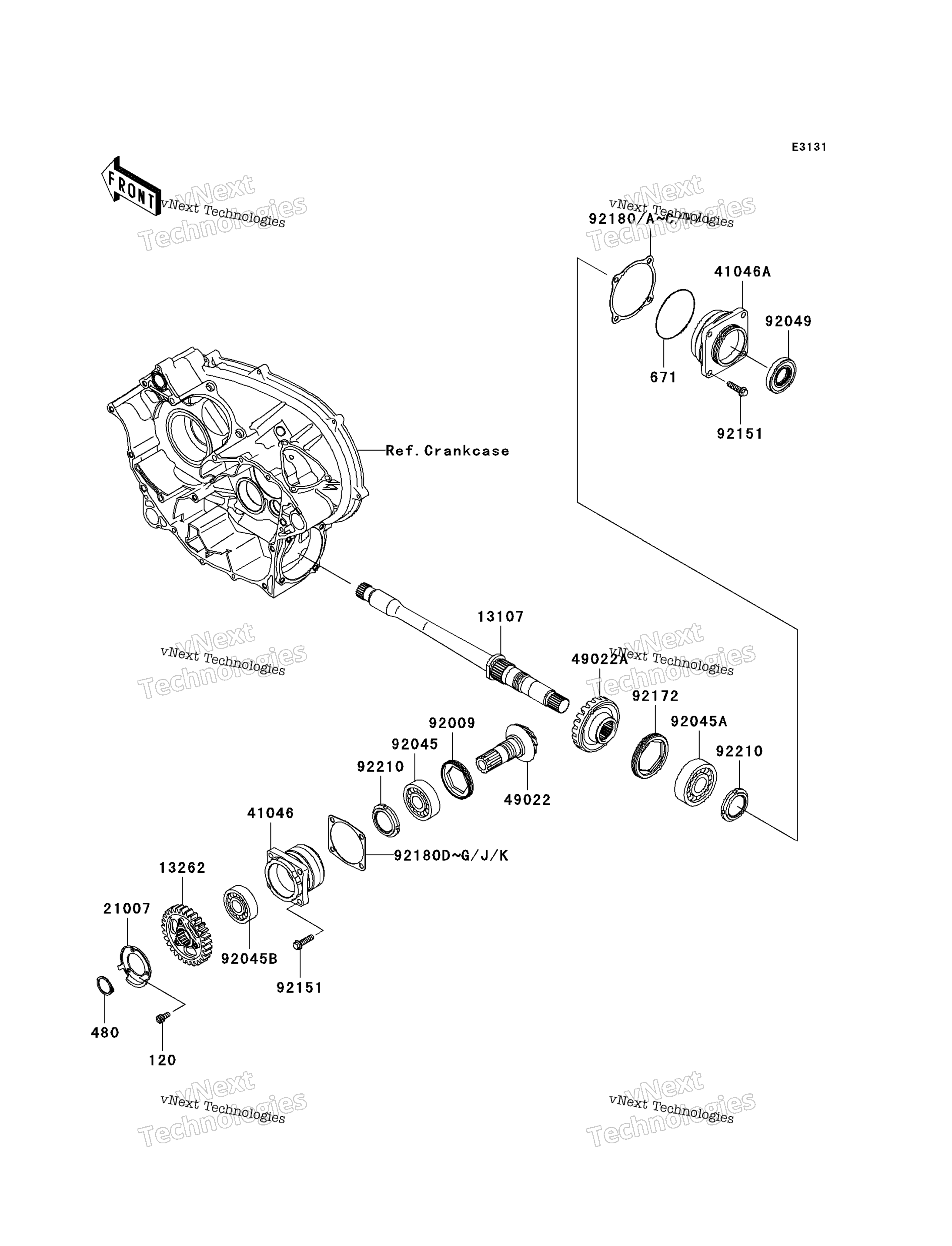 Передняя часть Bevel Gear