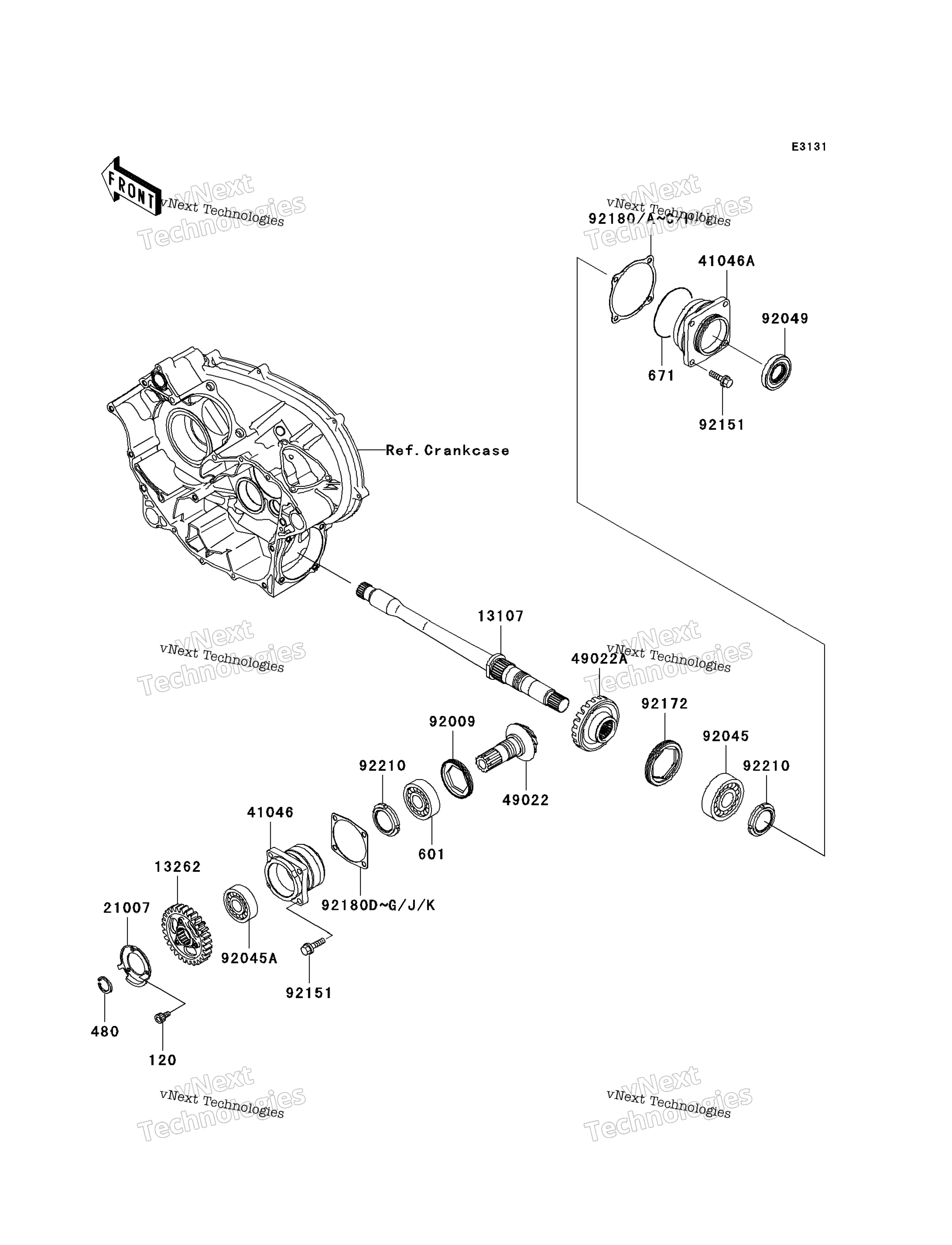 Передняя часть Bevel Gear