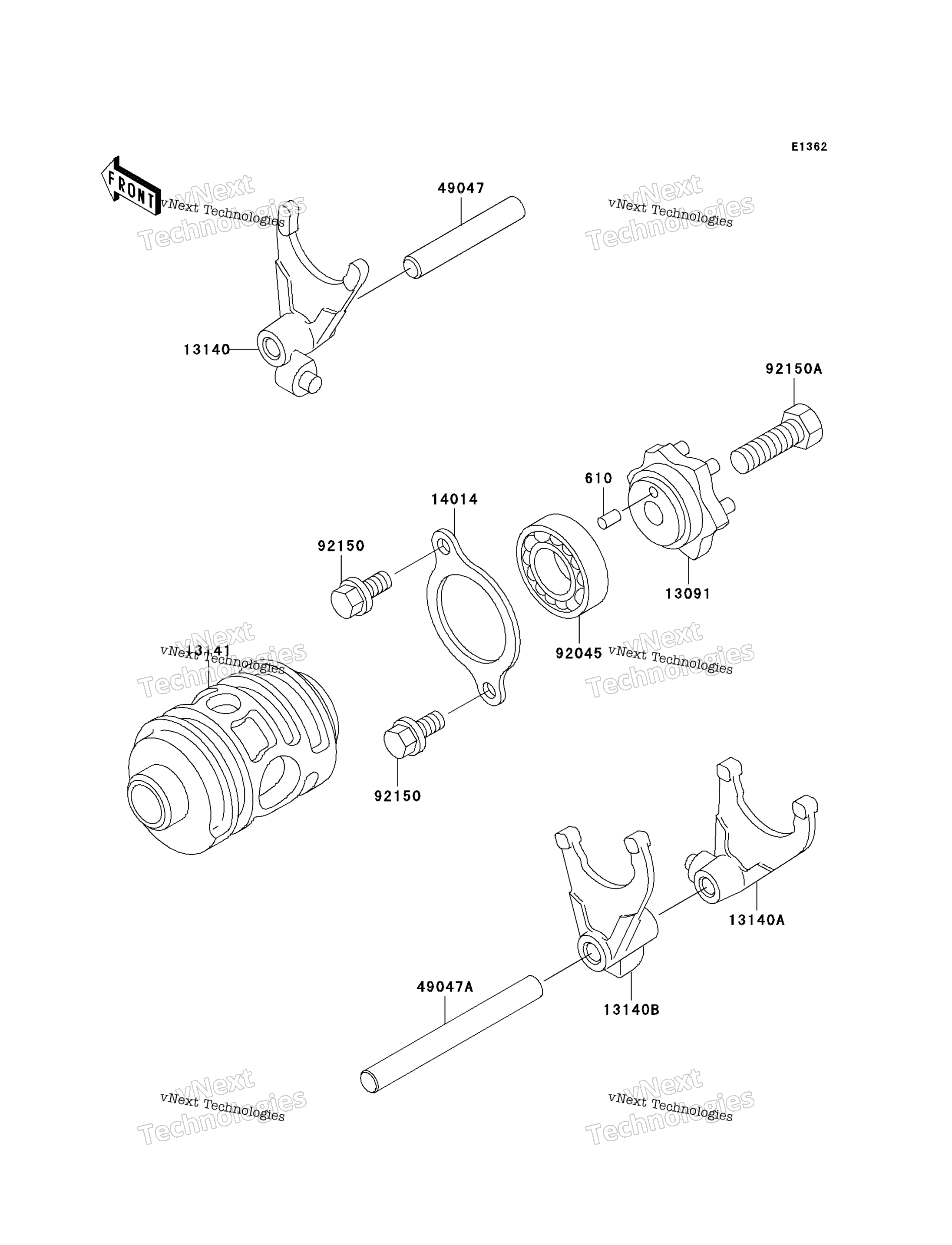 передача Change Drum / Shift Fork(S)