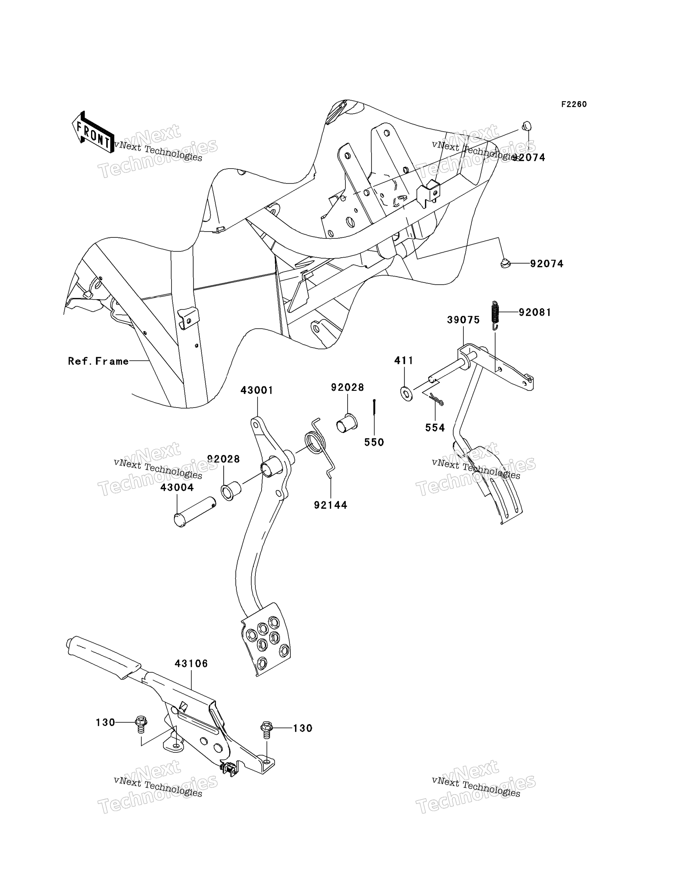 Тормоз Pedal/Throttle Lever