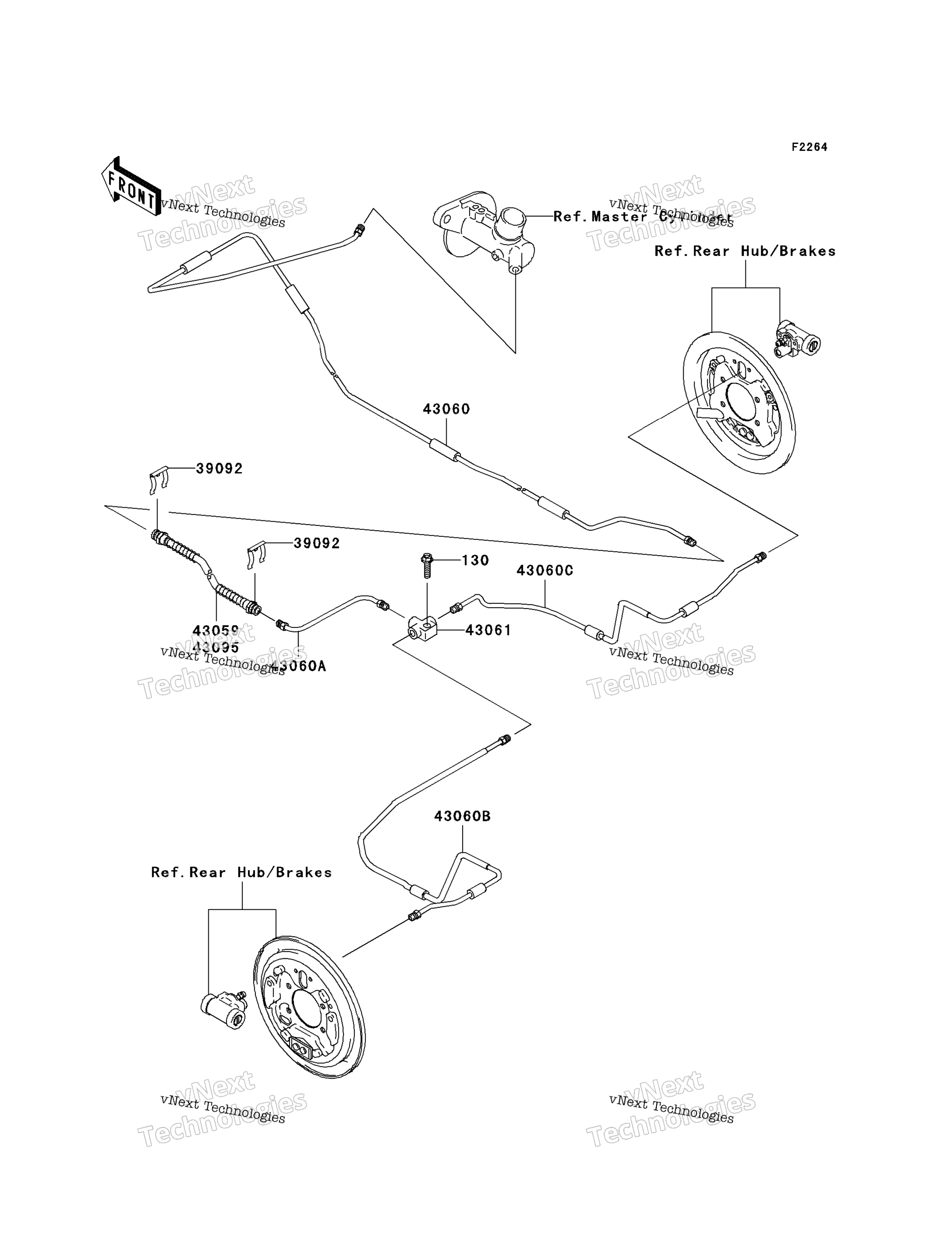 Задняя часть Brake Piping