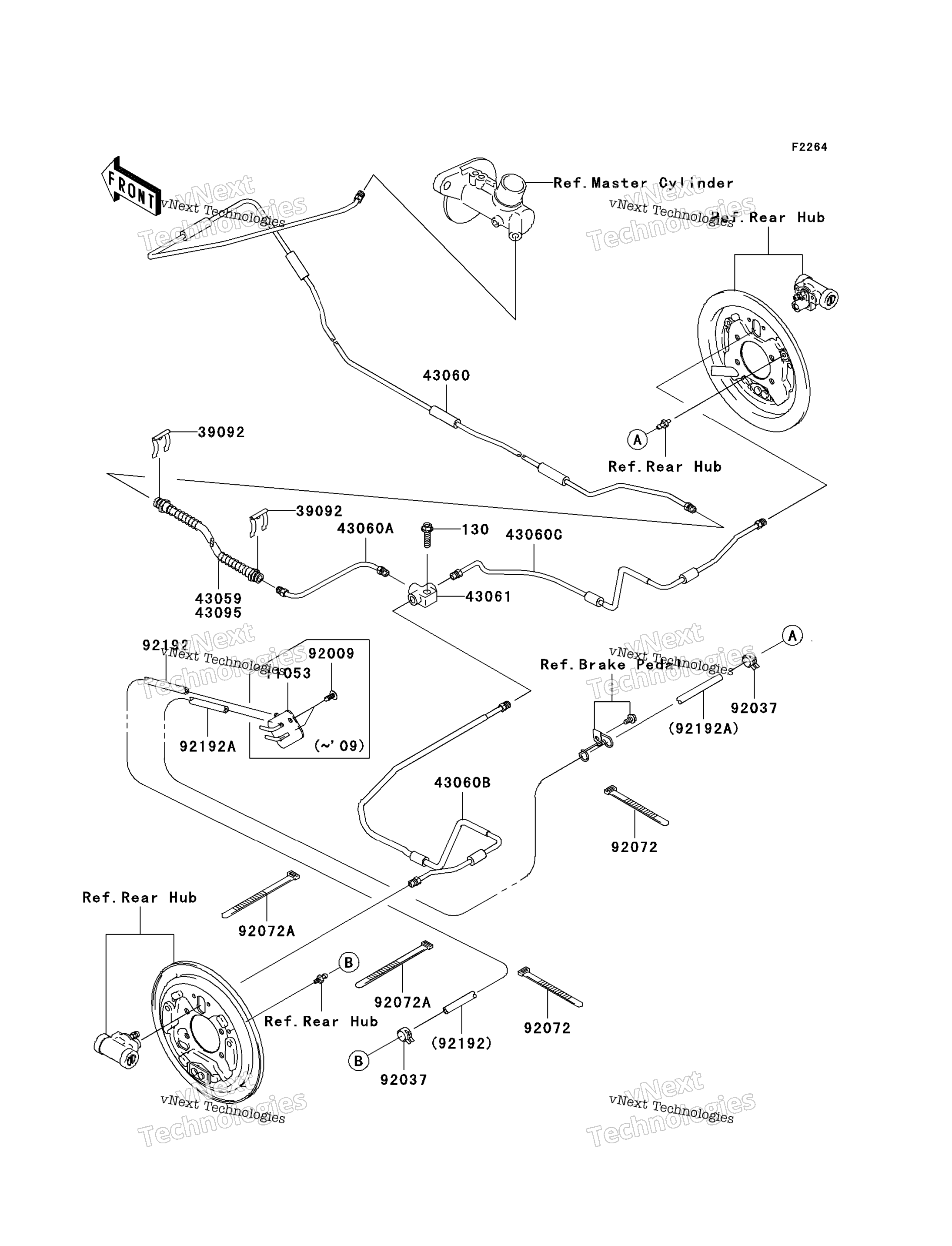 Задняя часть Brake Piping