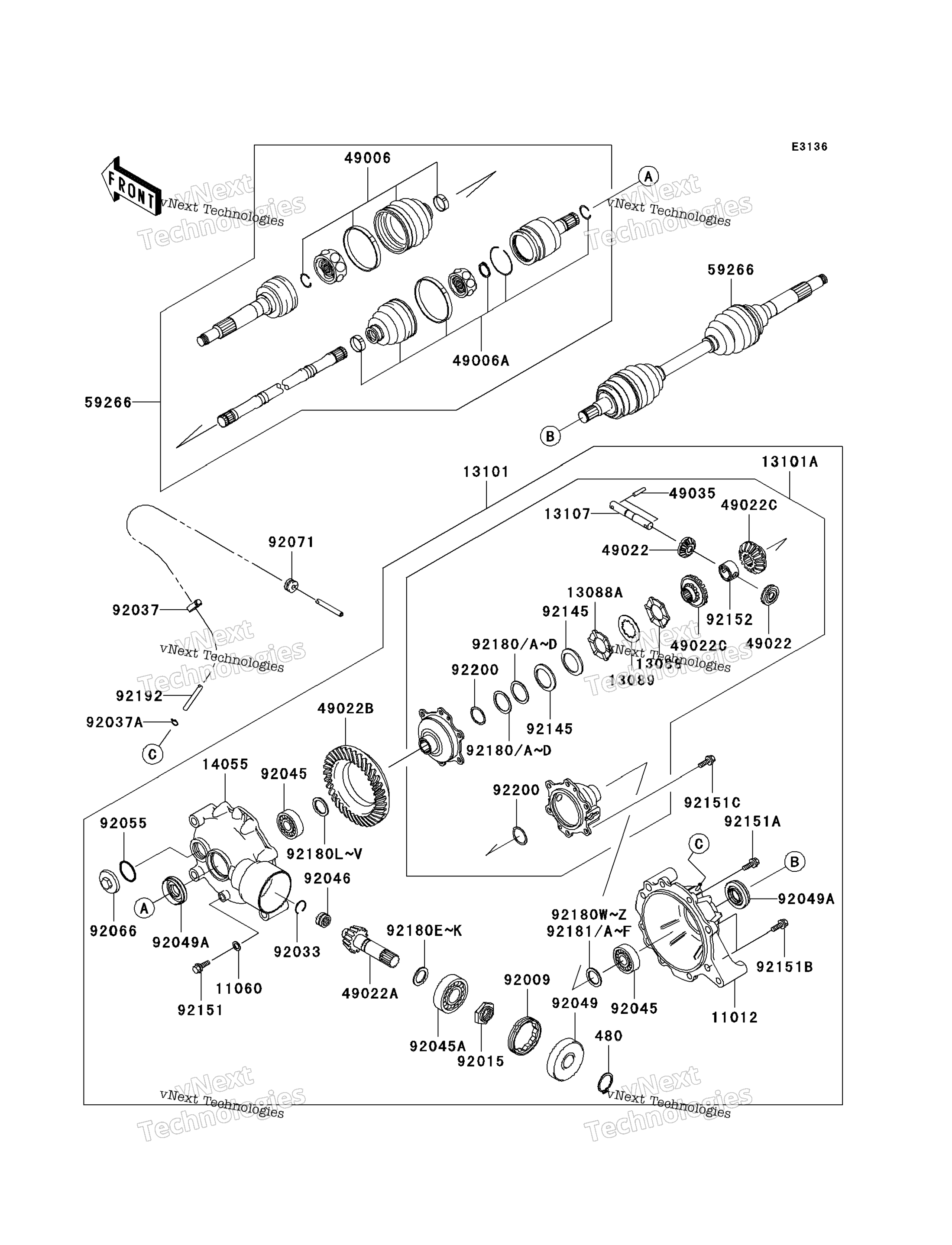 Привод Shaft-Front (-Jk1afec1 9B512193)