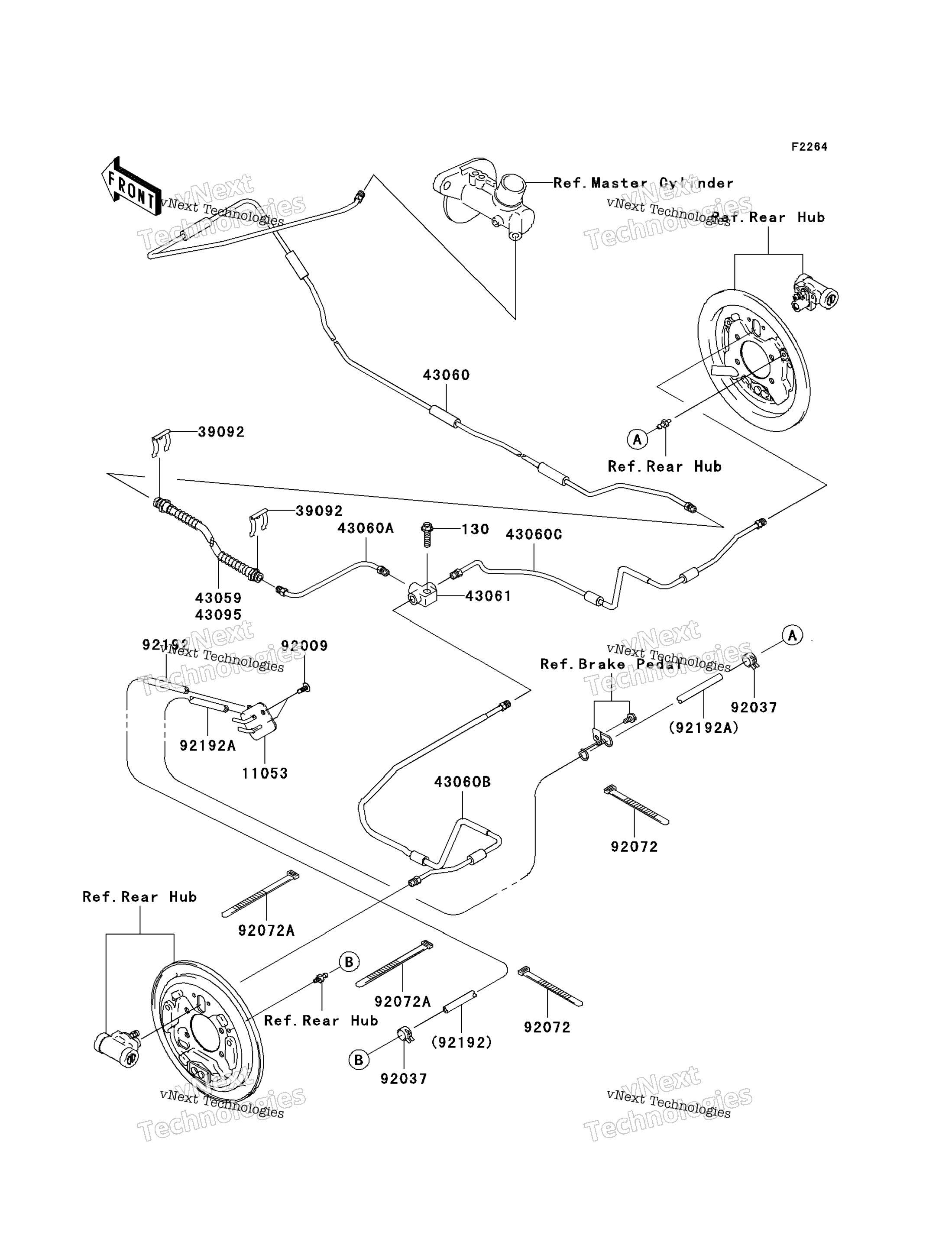 Задняя часть Brake Piping