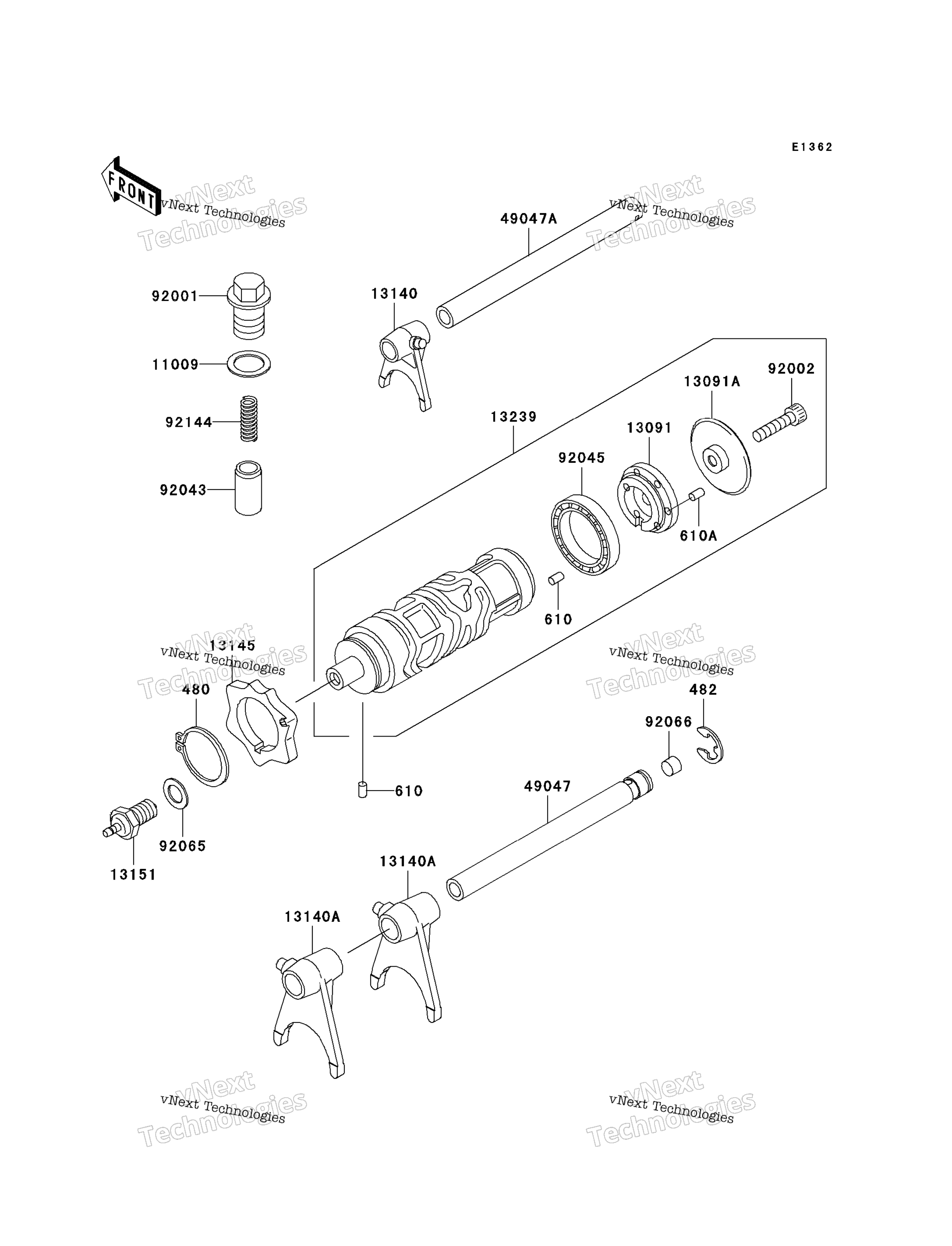 передача Change Drum / Shift Fork(S)