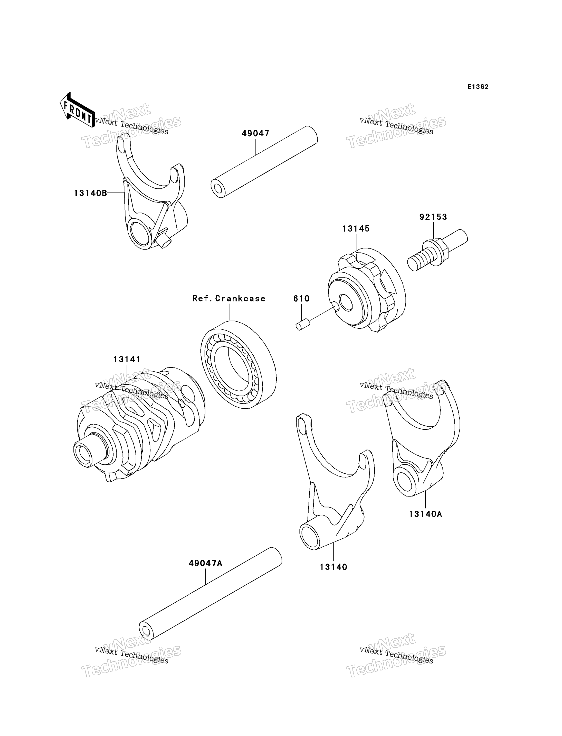 передача Change Drum / Shift Fork(S)