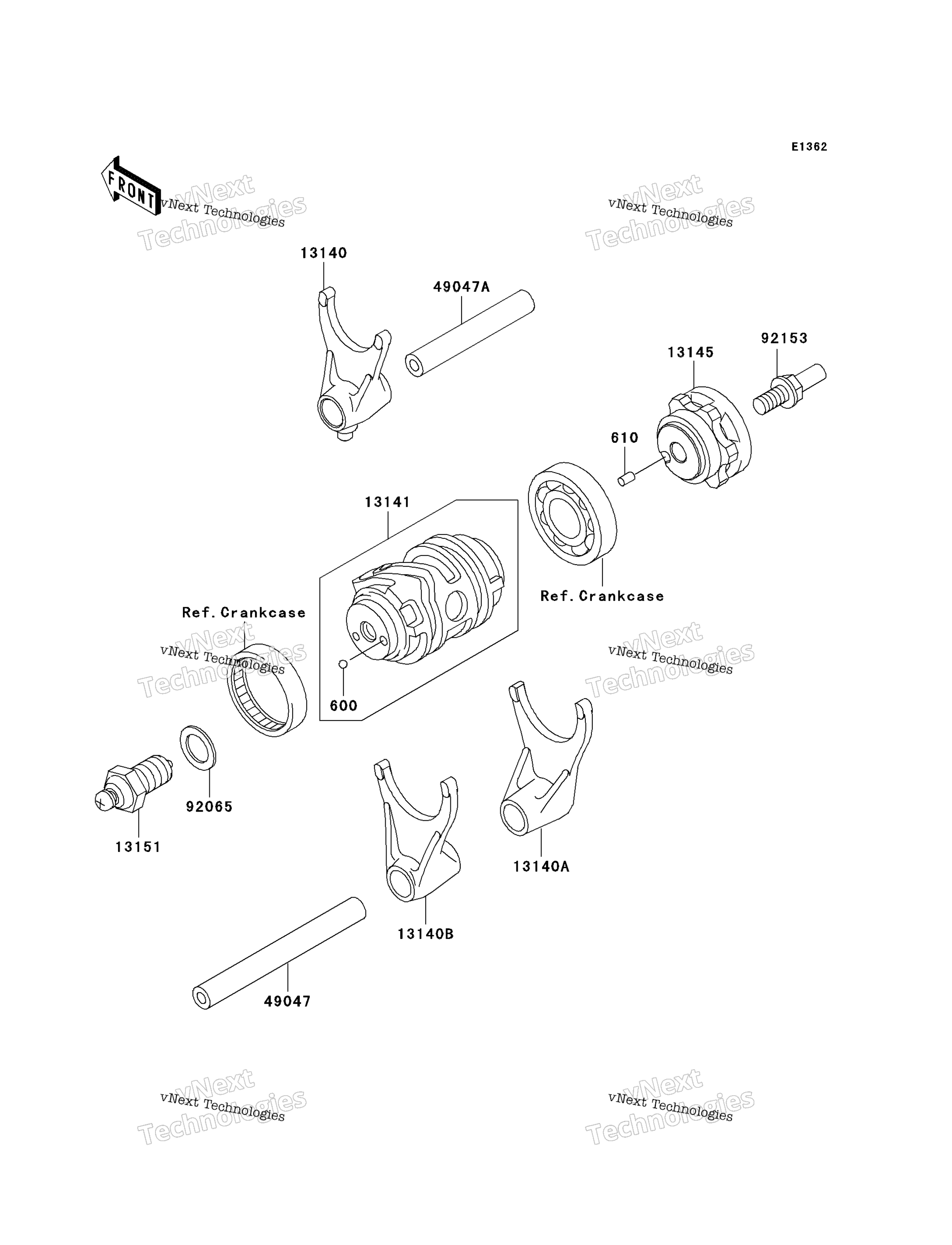 передача Change Drum / Shift Fork(S)
