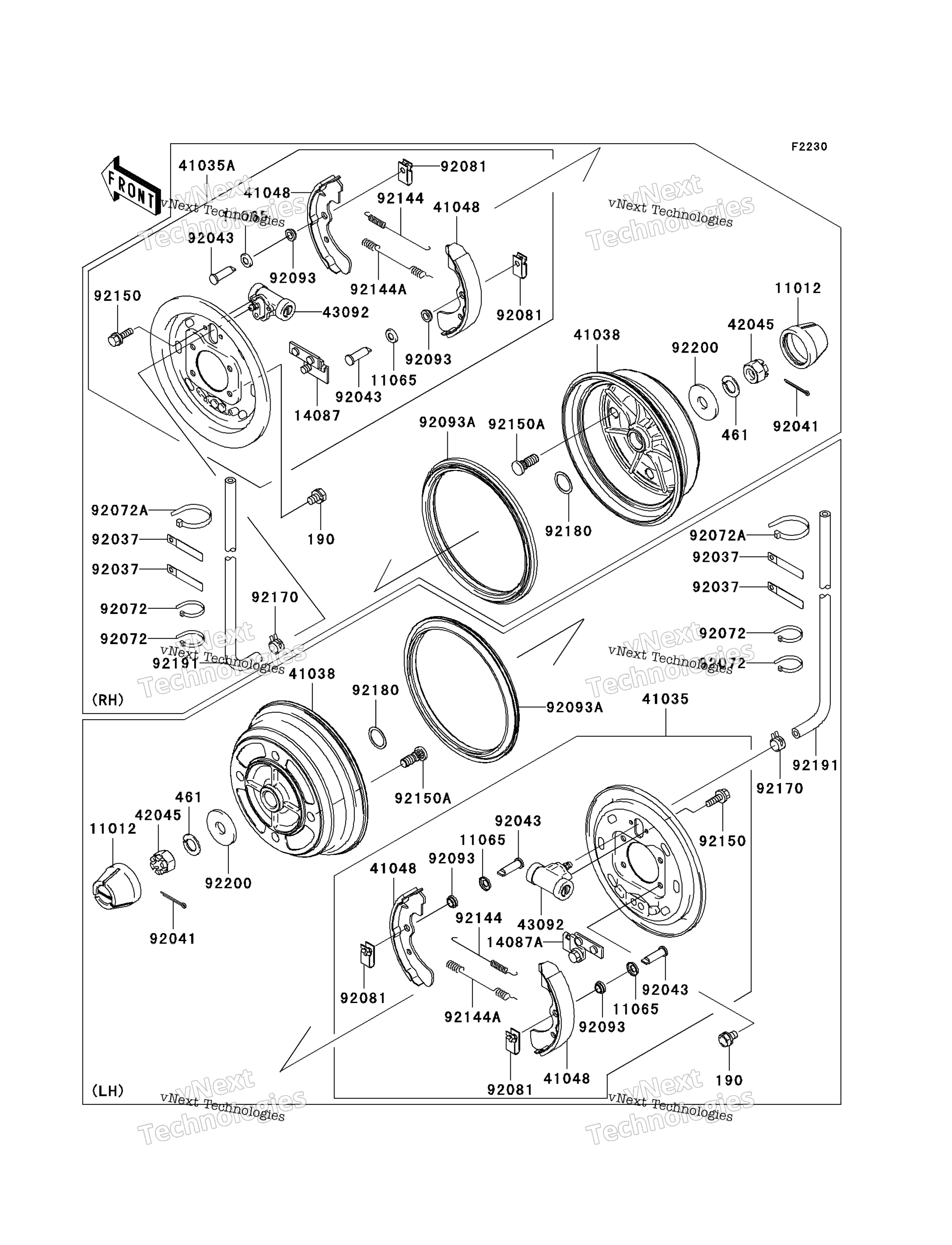 Передняя часть Hubs/Brakes (K6f)