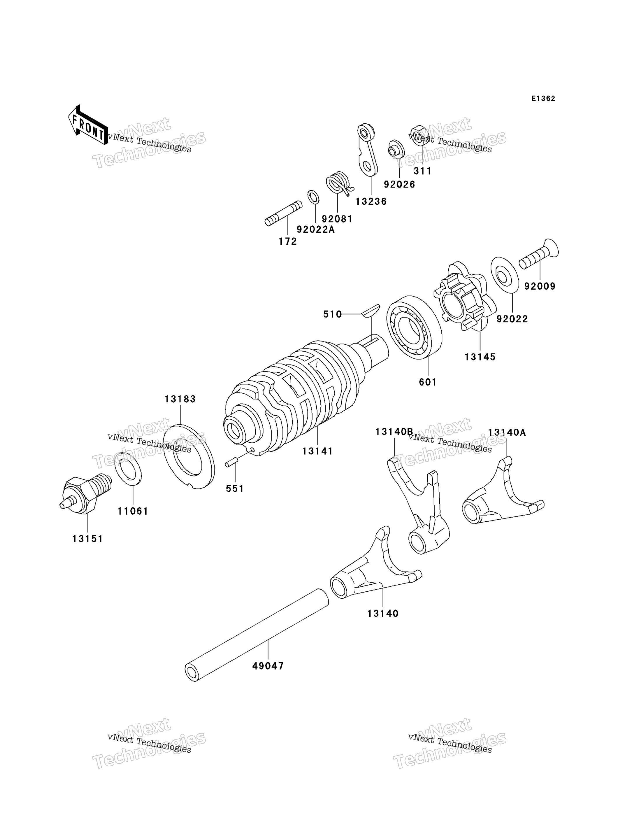 передача Change Drum / Shift Fork(S)