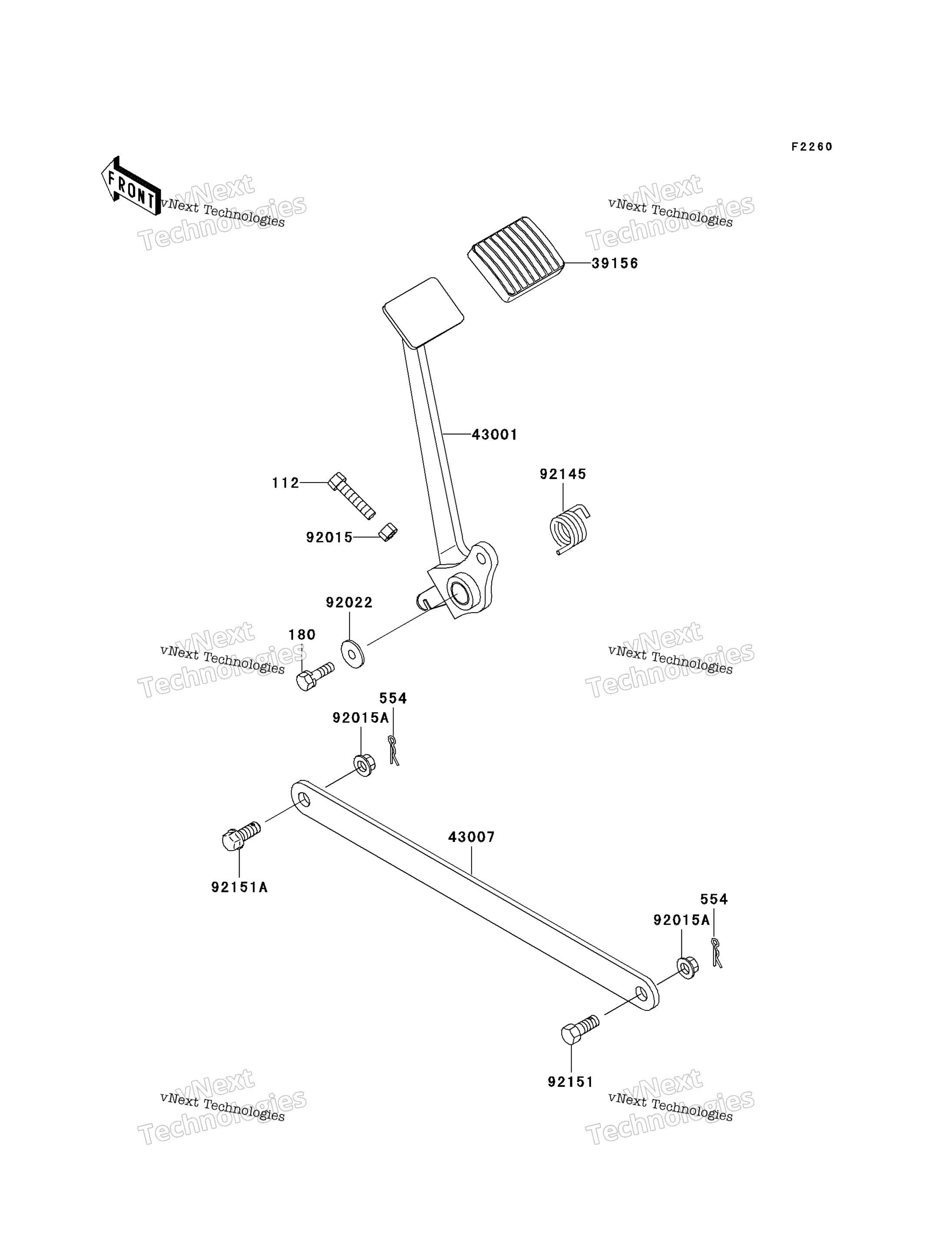 Тормоз Pedal/Torque Link