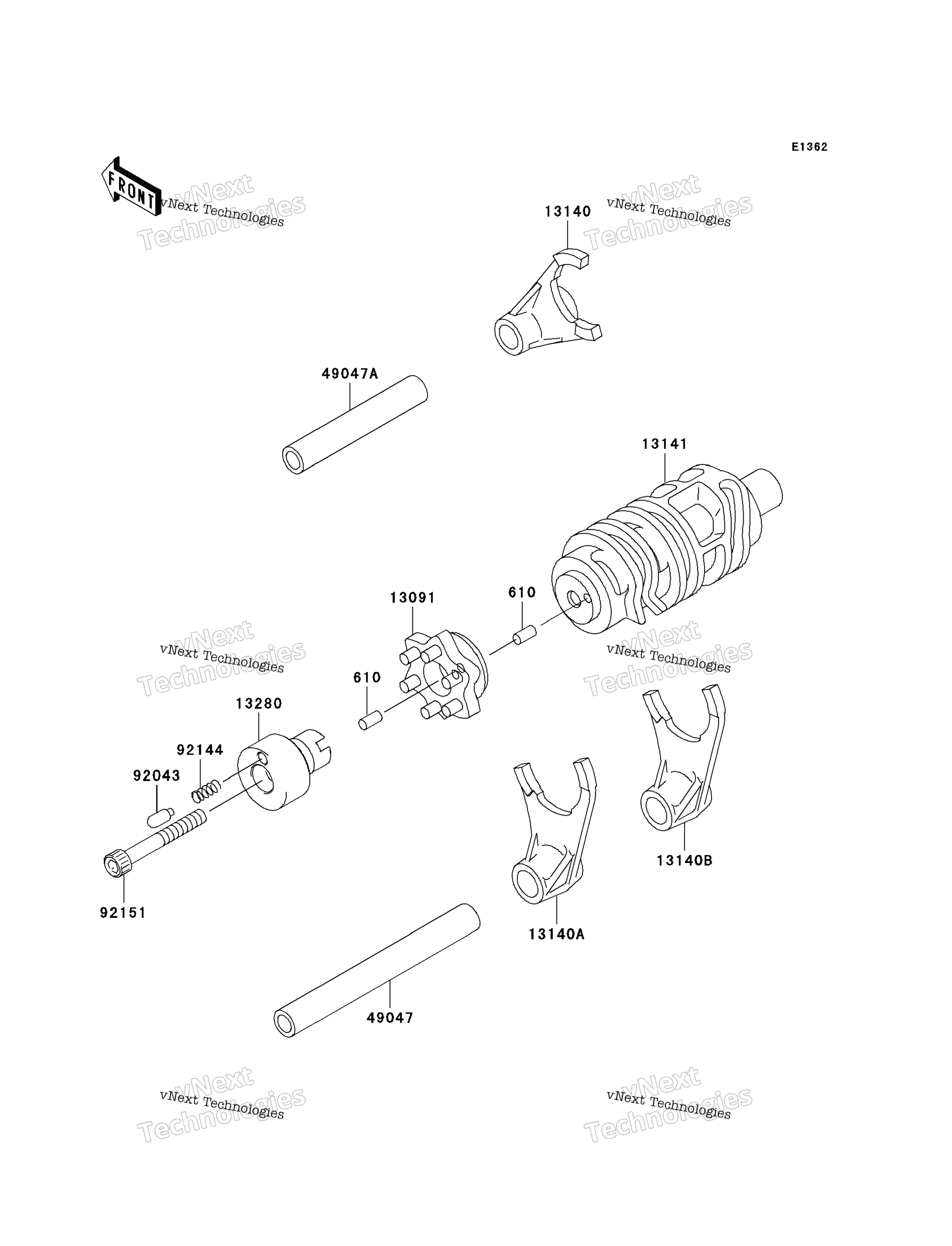 передача Change Drum / Shift Fork(S)