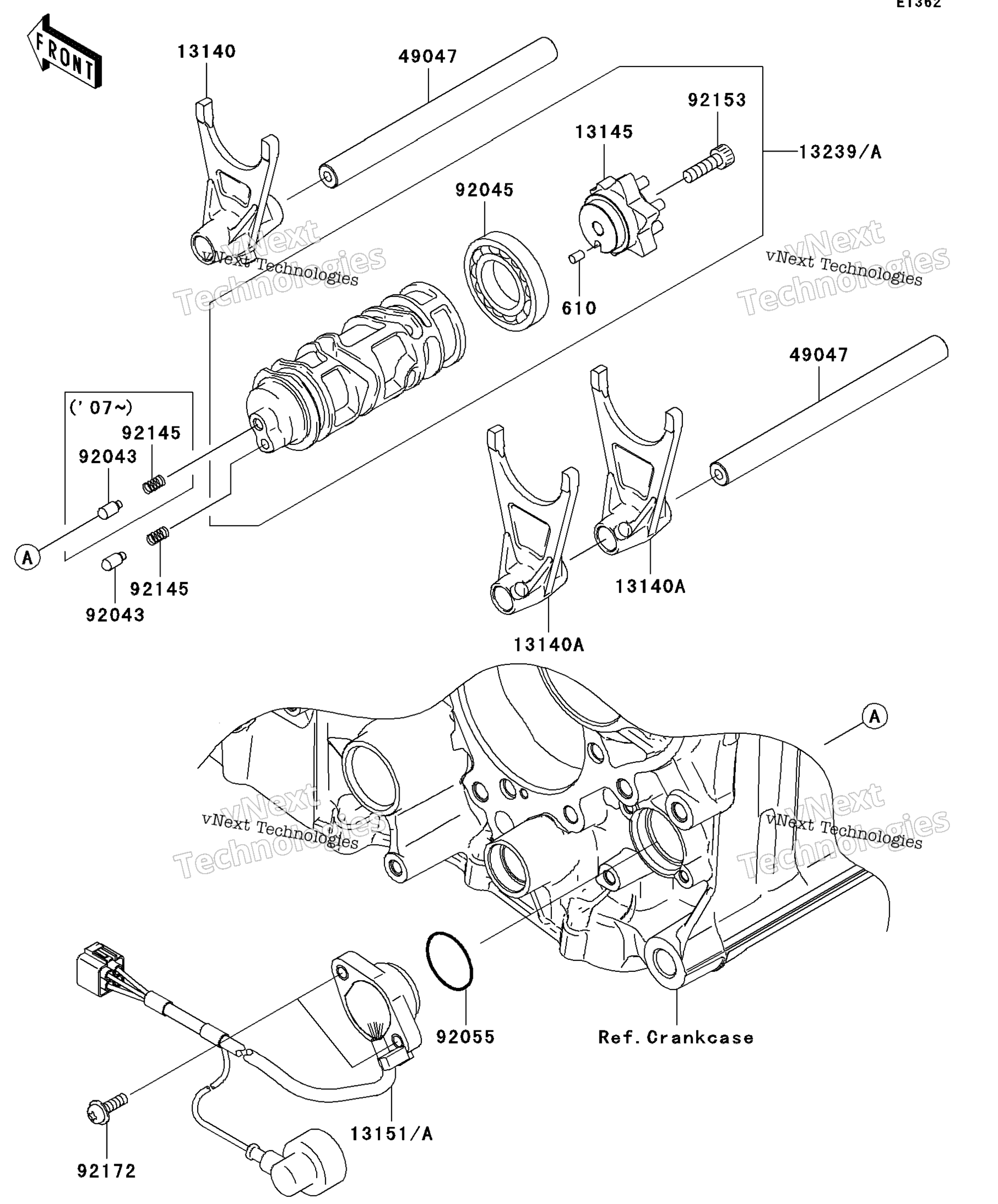 передача Change Drum / Shift Fork(S)