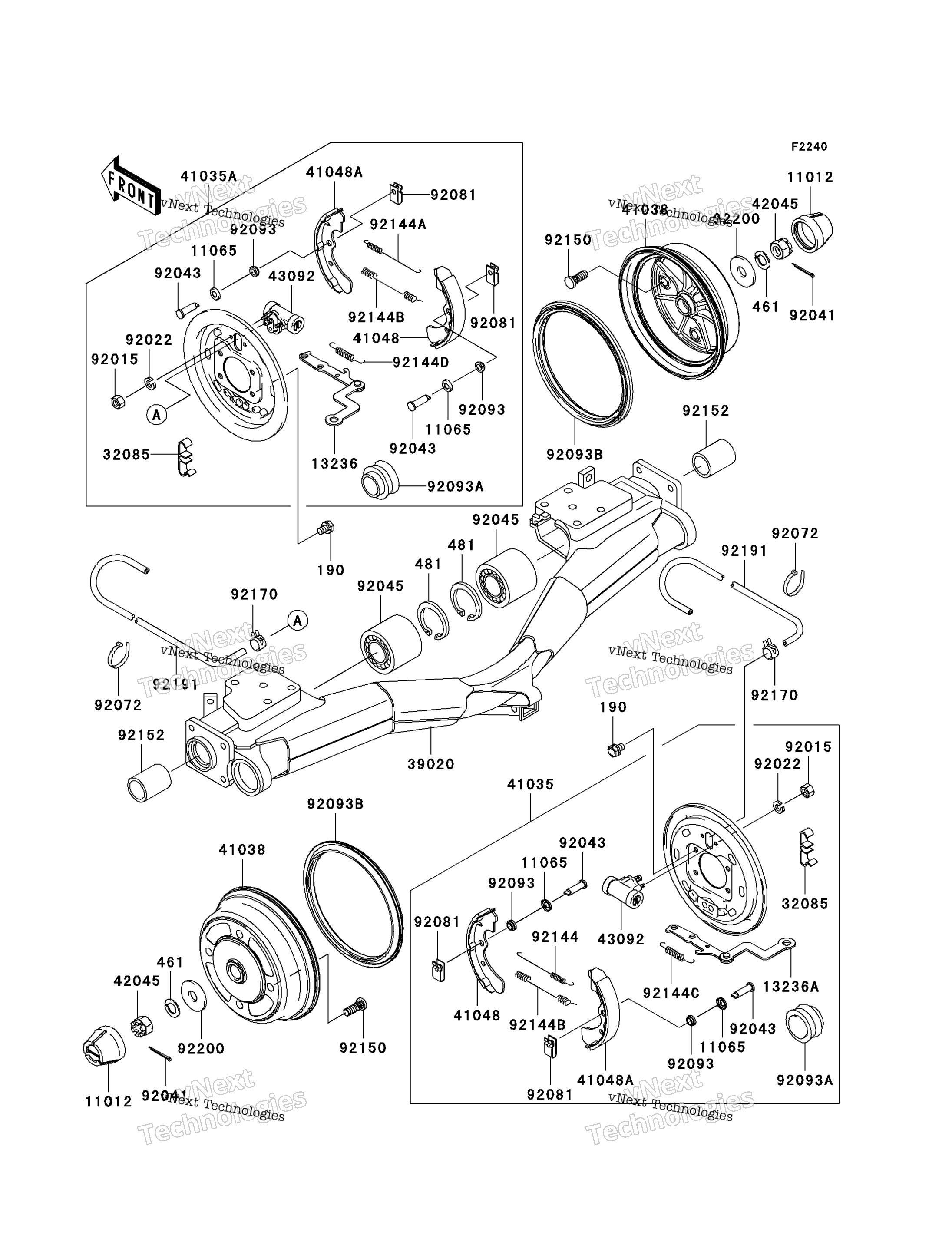 задний Hubs / Brakes