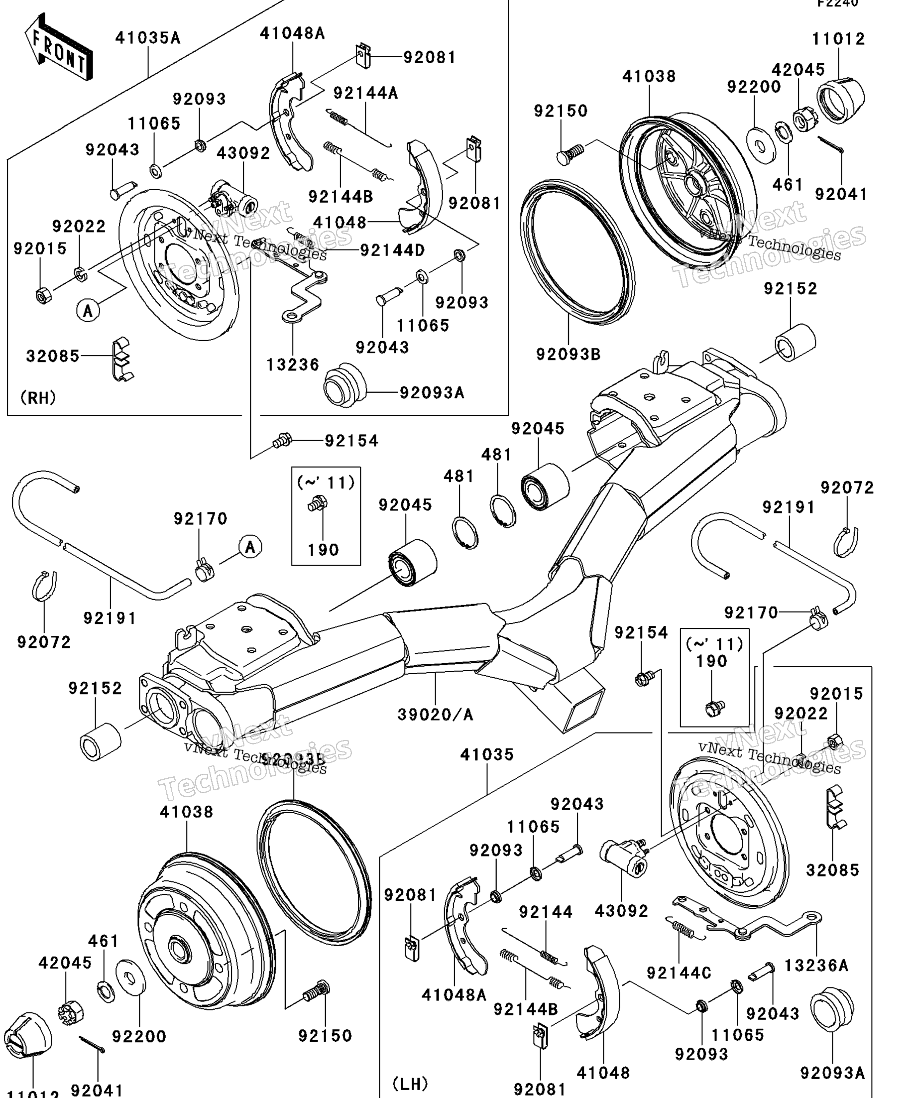 задний Hubs / Brakes