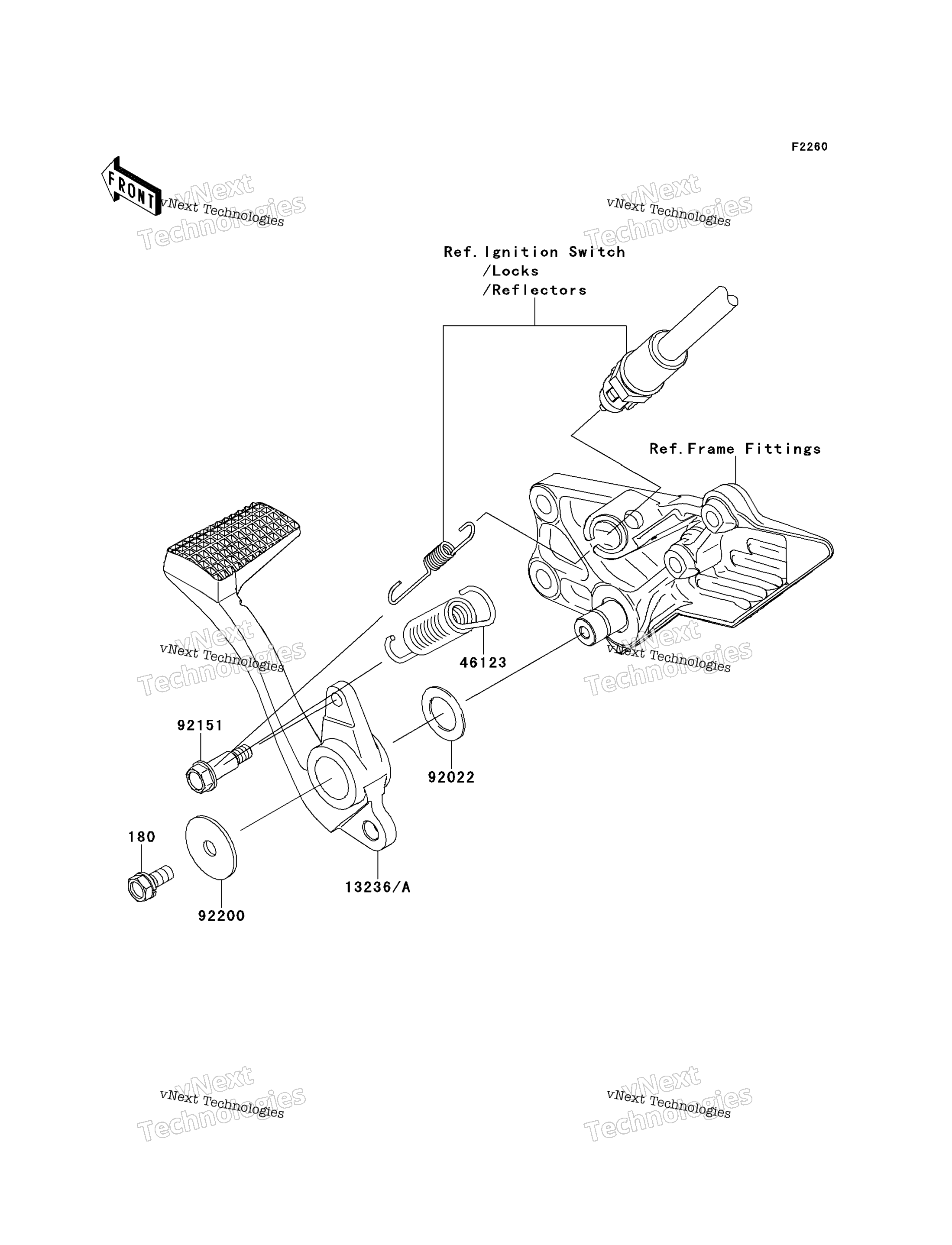 Тормоз Pedal/Torque Link